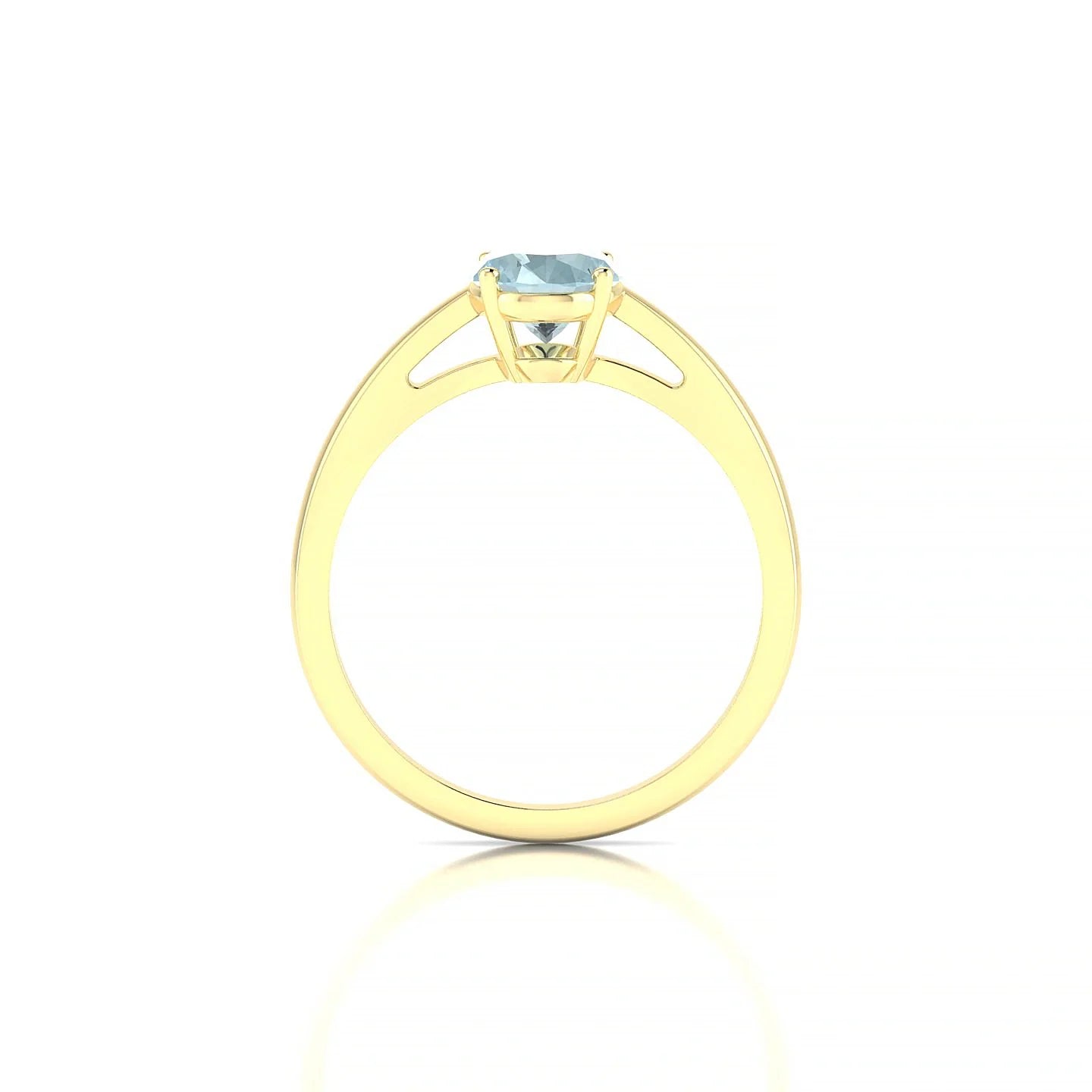 Zenith | 18k Yellow Gold 8 x 6 mm Oval Aquamarine Ring