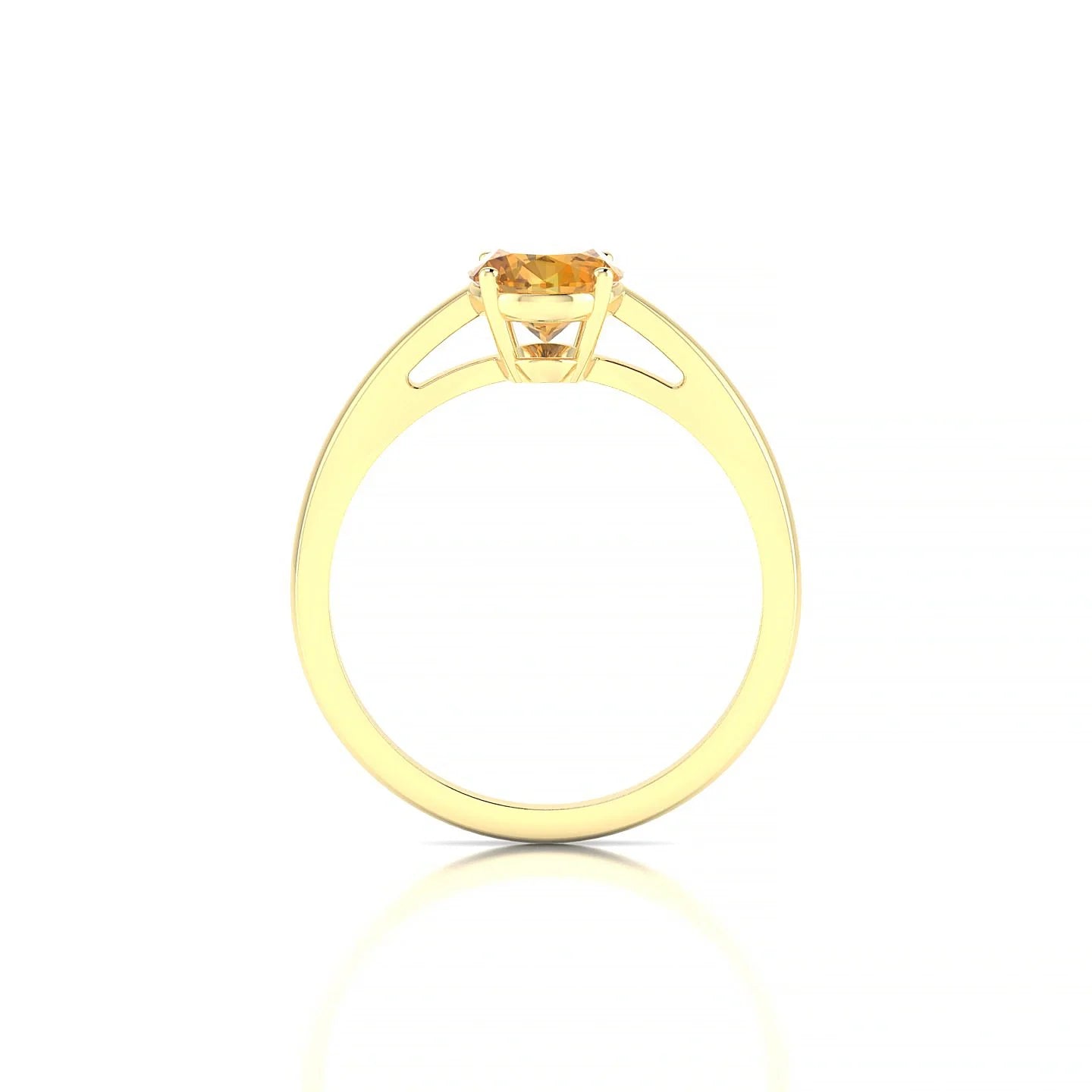 Zenith | 18k Yellow Gold 8 x 6 mm Oval Citrine Ring