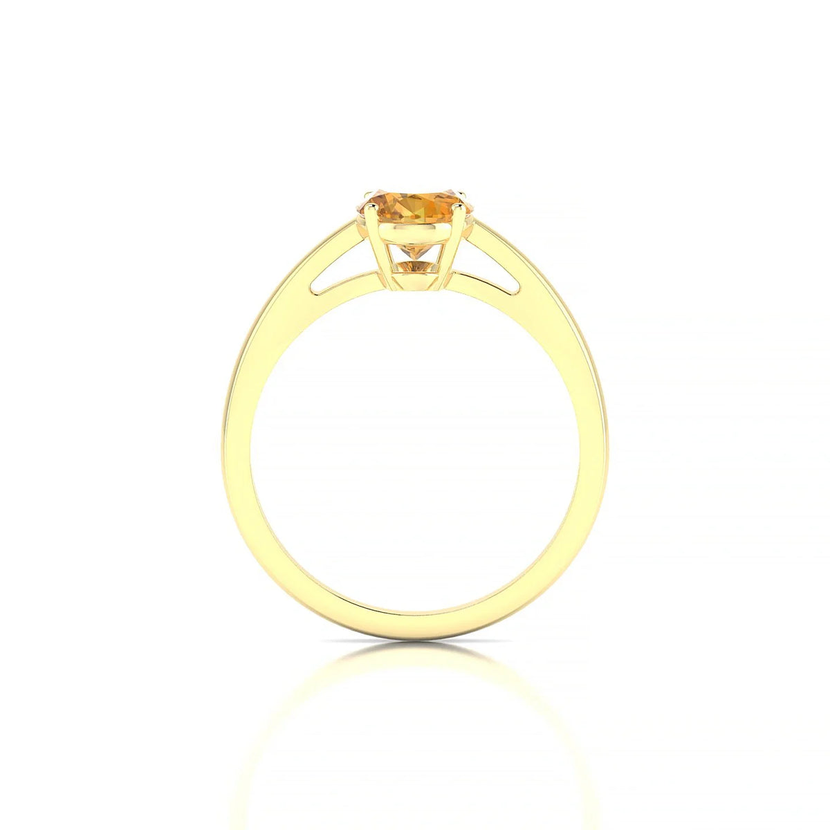 Zenith | 18k Yellow Gold 8 x 6 mm Oval Citrine Ring