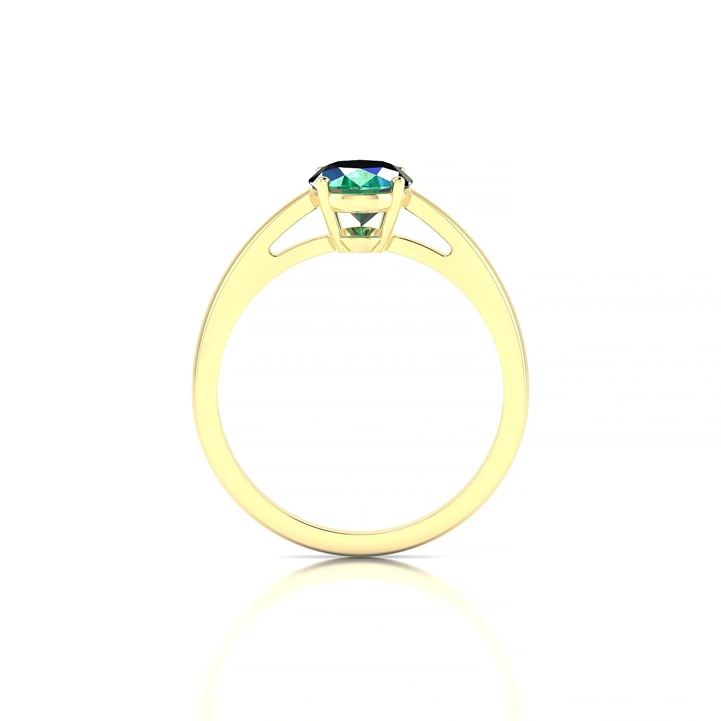 Zenith | 18k Yellow Gold 8 x 6 mm Oval Emerald Ring