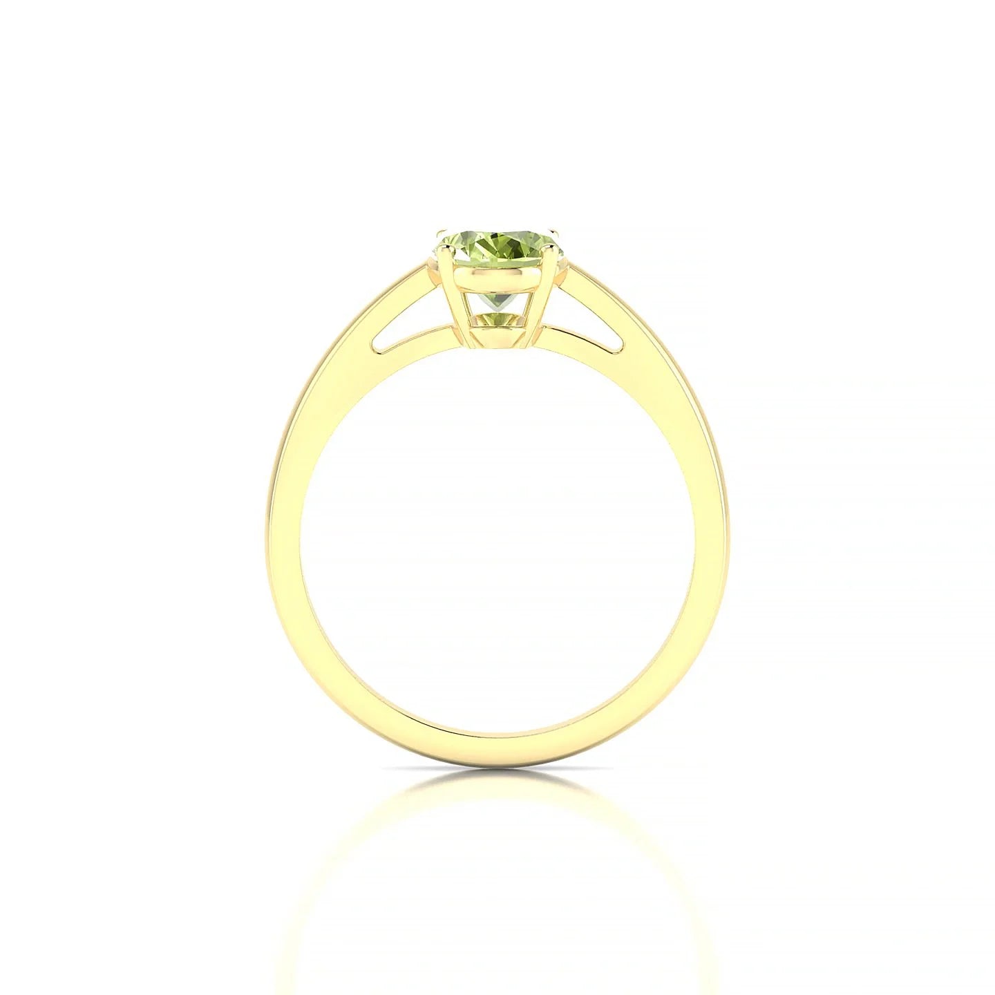 Zenith | 18k Yellow Gold 8 x 6 mm Oval Peridot Ring