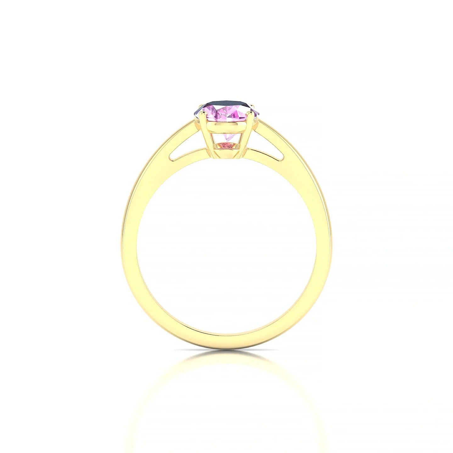 Zenith | 18k Yellow Gold 8 x 6 mm Oval Pink Sapphire Ring