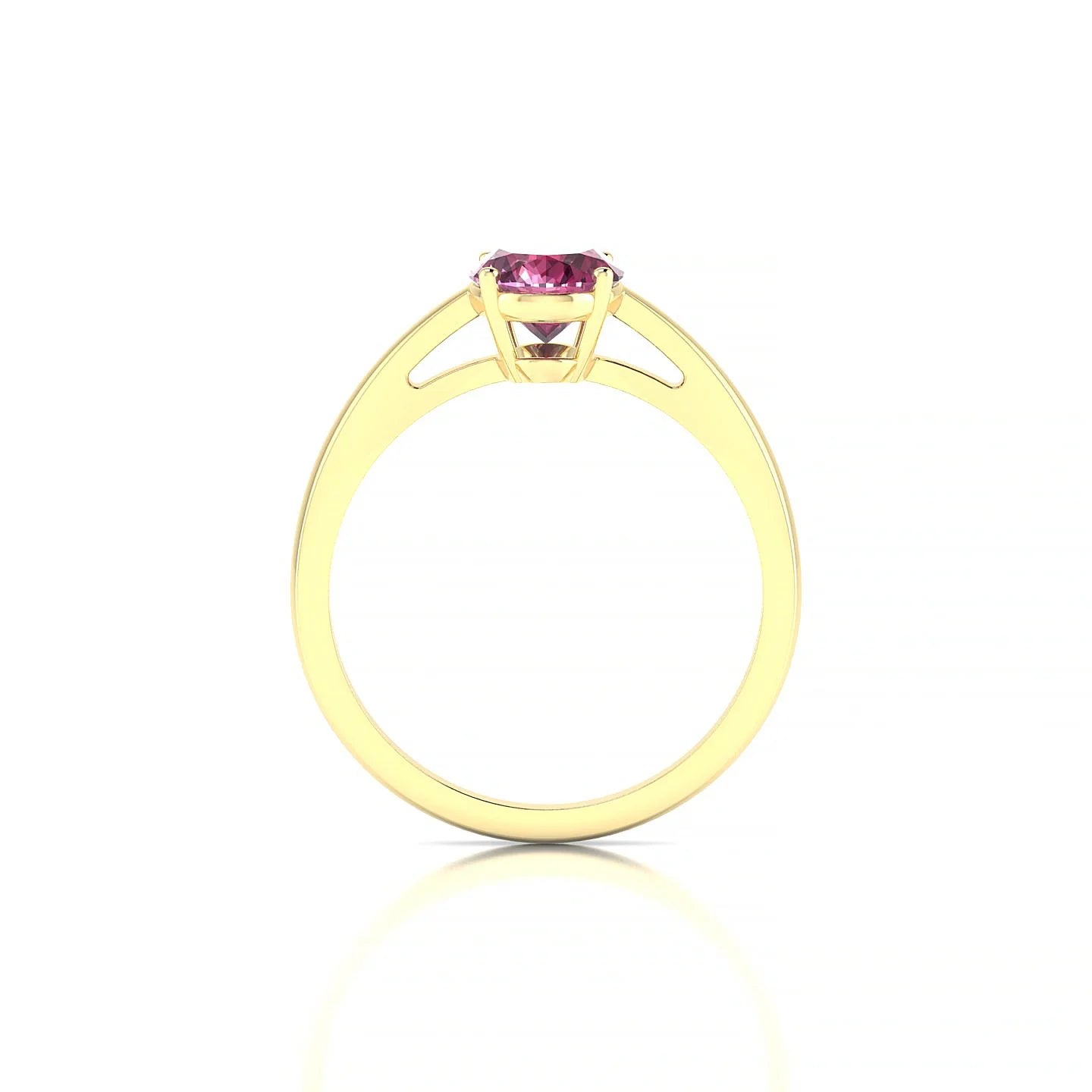 Zenith | 18k Yellow Gold 8 x 6 mm Oval Rhodolite Ring