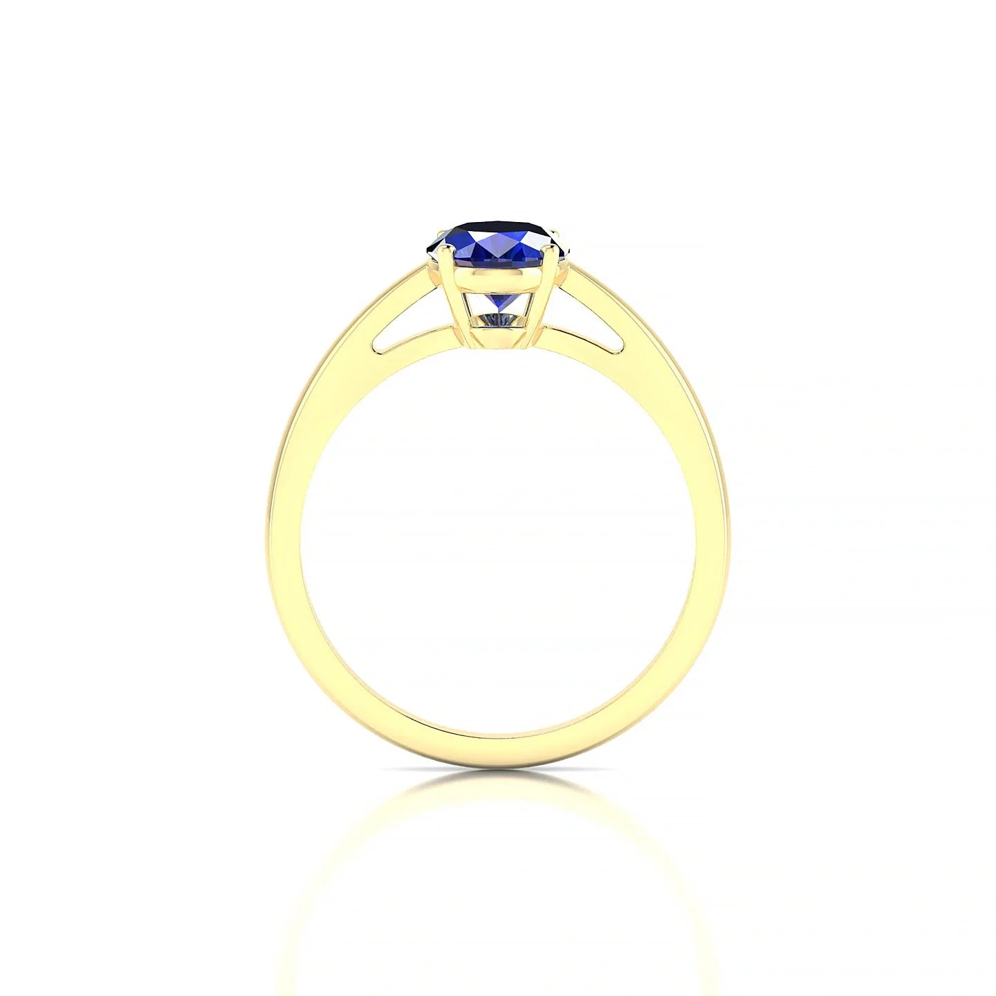 Zenith | 18k Yellow Gold 8 x 6 mm Oval Sapphire Ring