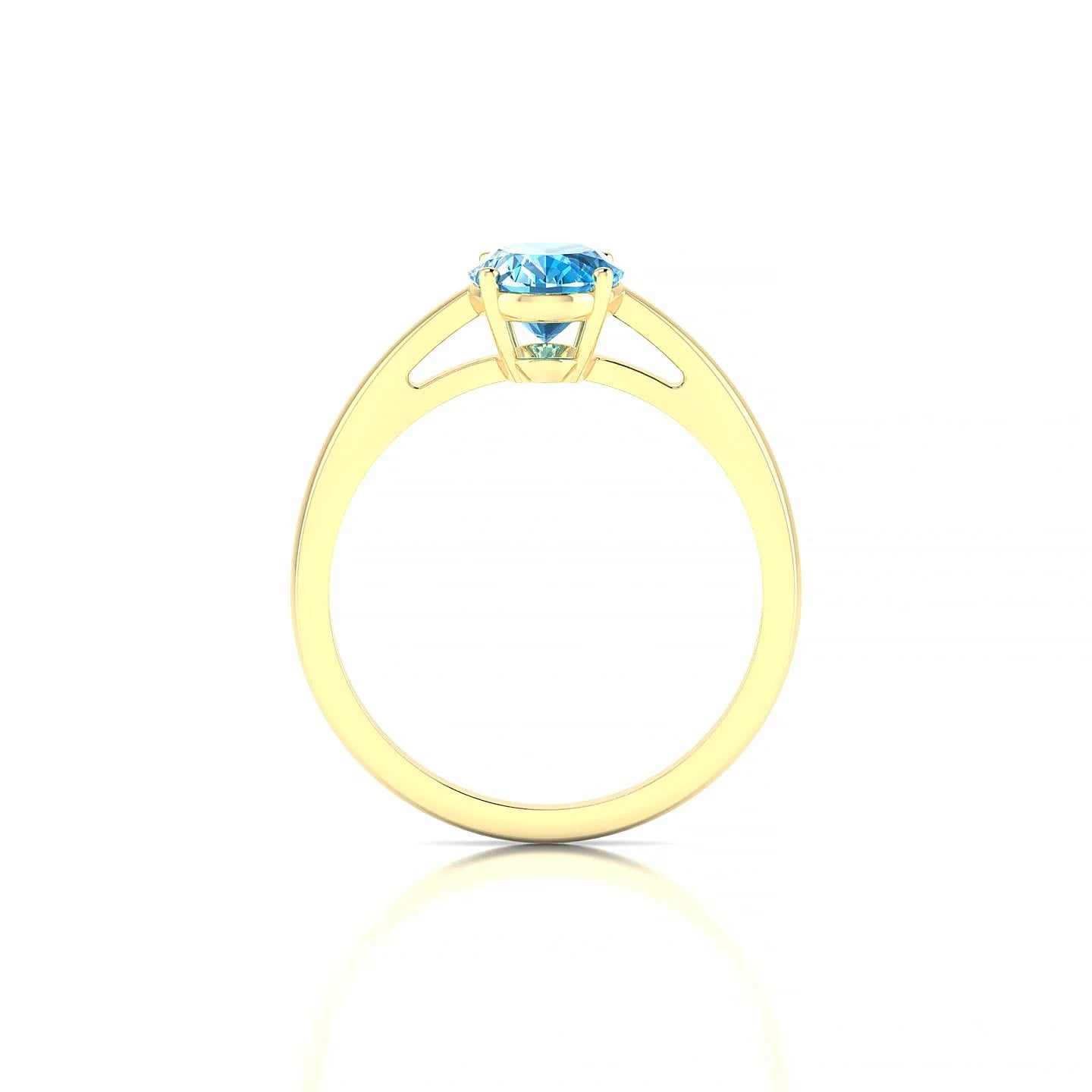 Zenith | 18k Yellow Gold 8 x 6 mm Oval Topaz Ring