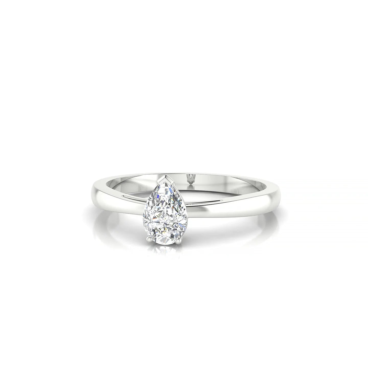 Zenith | 18k White Gold 6 x 4 mm Pear Diamond Ring