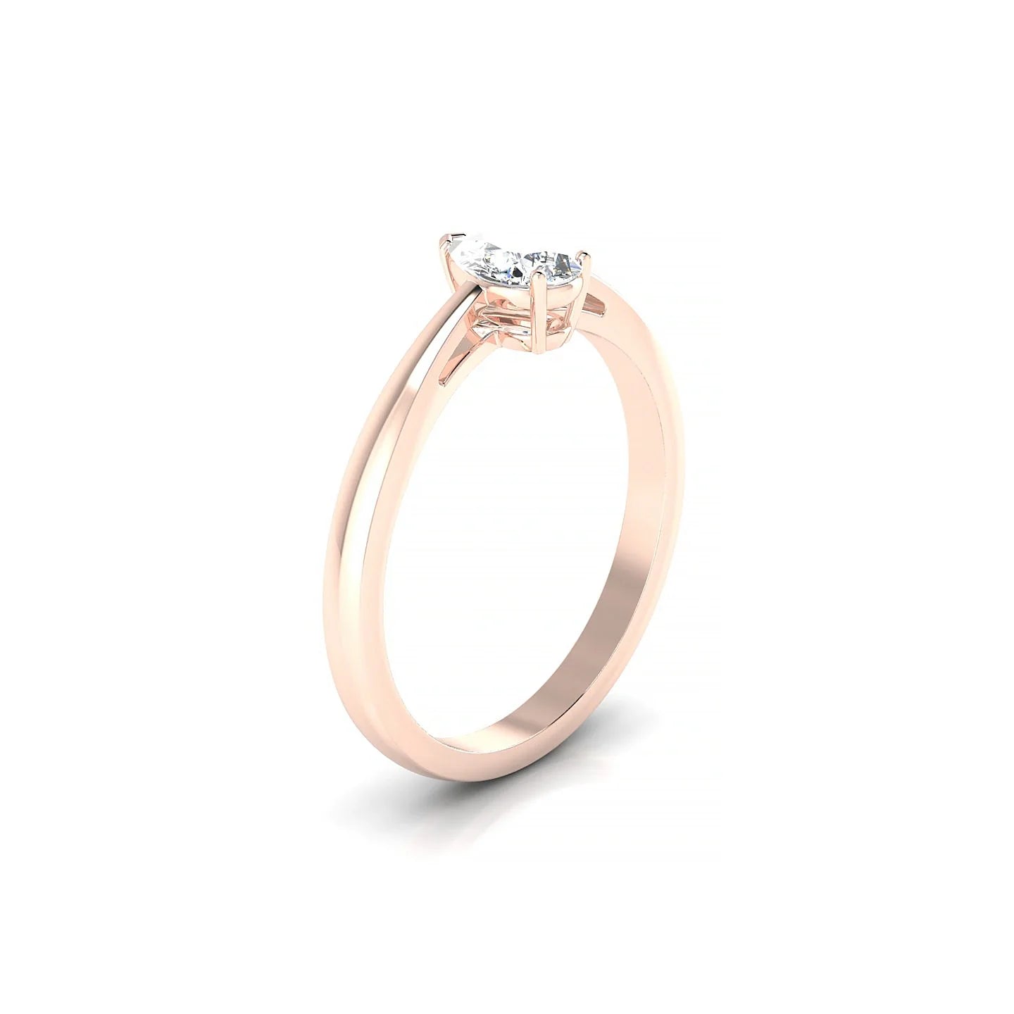 Zenith | 18k Rose Gold 6 x 4 mm Pear Diamond Ring
