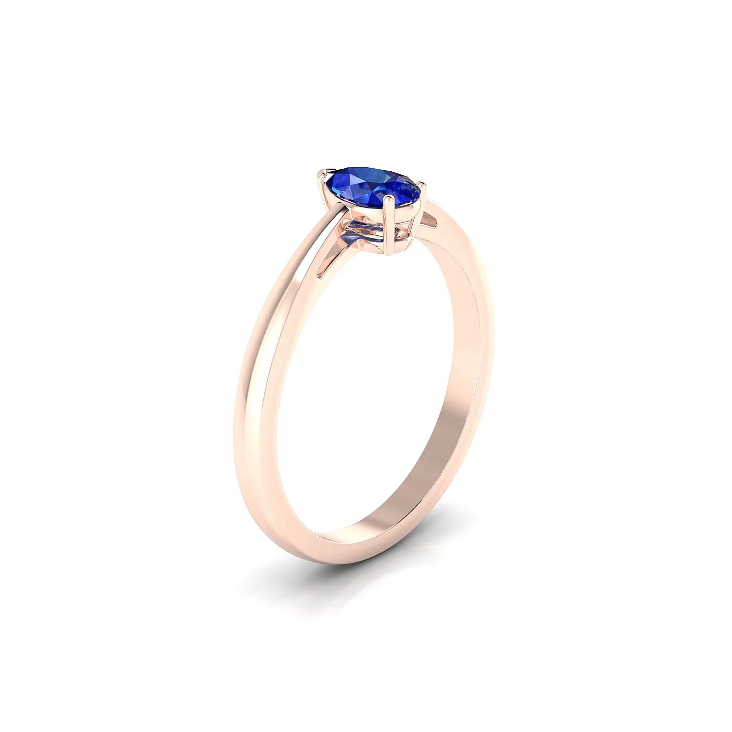 Zenith | 18k Rose Gold 6 x 4 mm Pear Sapphire Ring