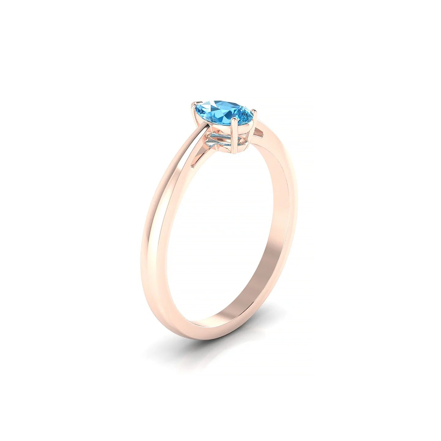Zenith | 18k Rose Gold 6 x 4 mm Pear Topaz Ring