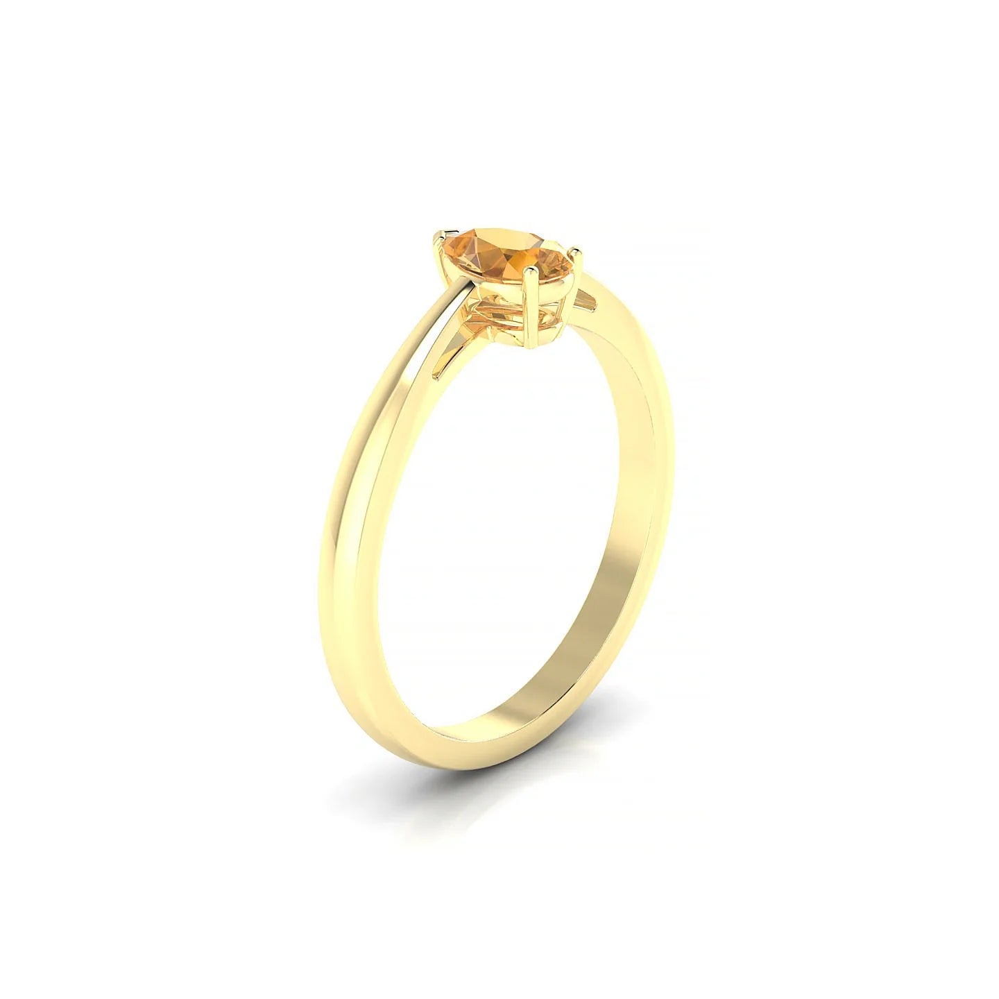 Zenith | 18k Yellow Gold 6 x 4 mm Pear Citrine Ring