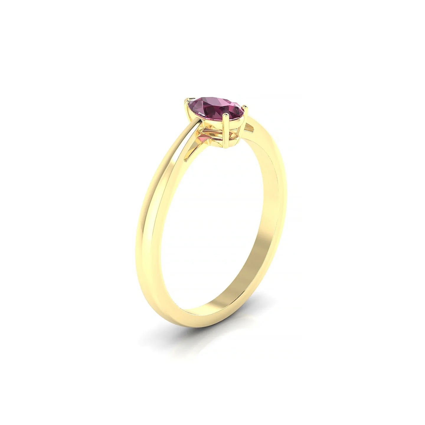 Zenith | 18k Yellow Gold 6 x 4 mm Pear Rhodolite Ring