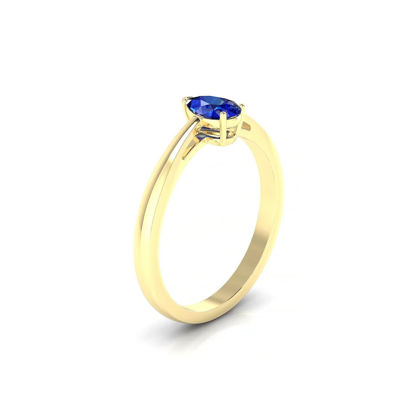 Zenith | 18k Yellow Gold 6 x 4 mm Pear Sapphire Ring