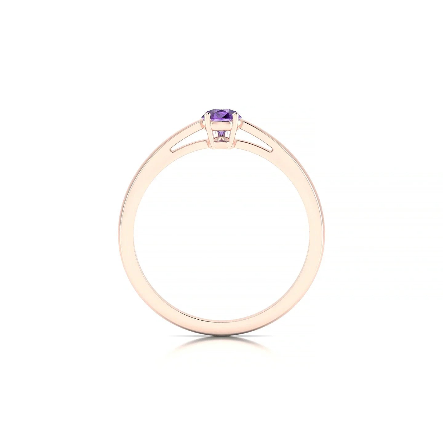 Zenith | 18k Rose Gold 6 x 4 mm Pear Amethyst Ring