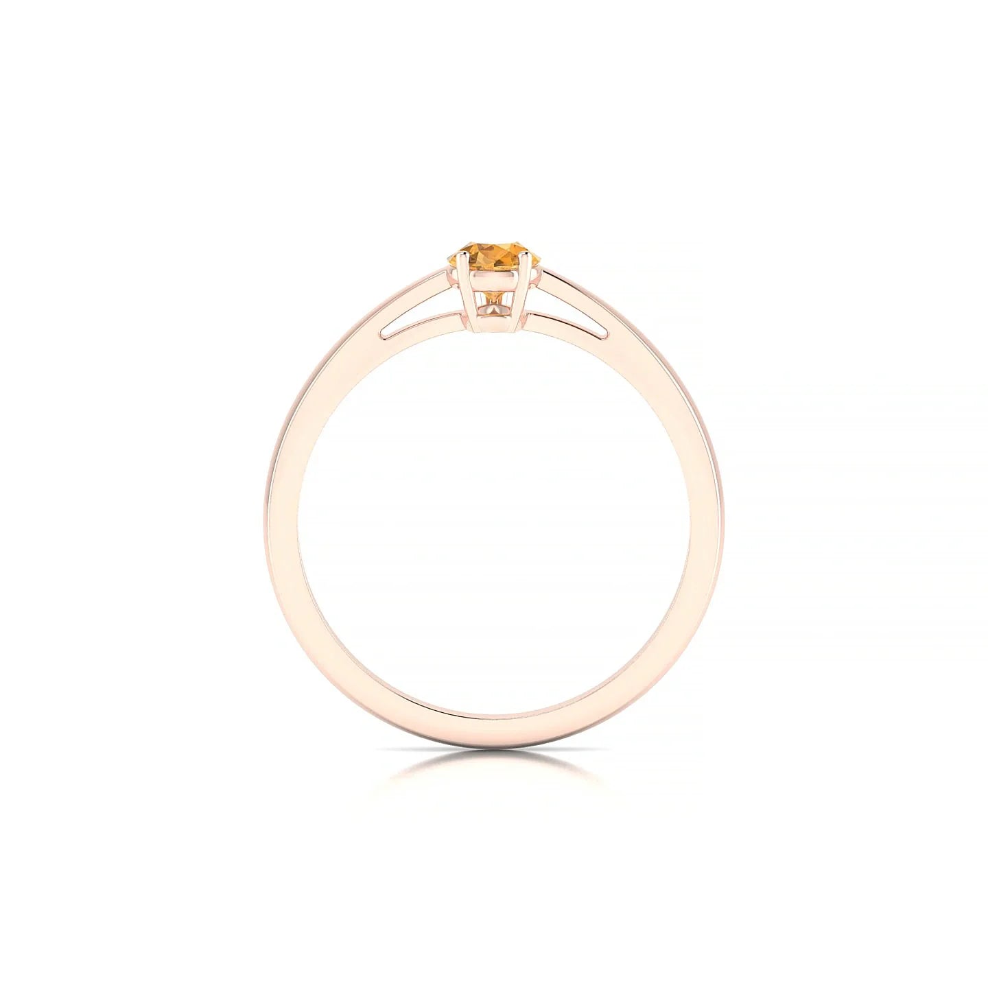 Zenith | 18k Rose Gold 6 x 4 mm Pear Citrine Ring