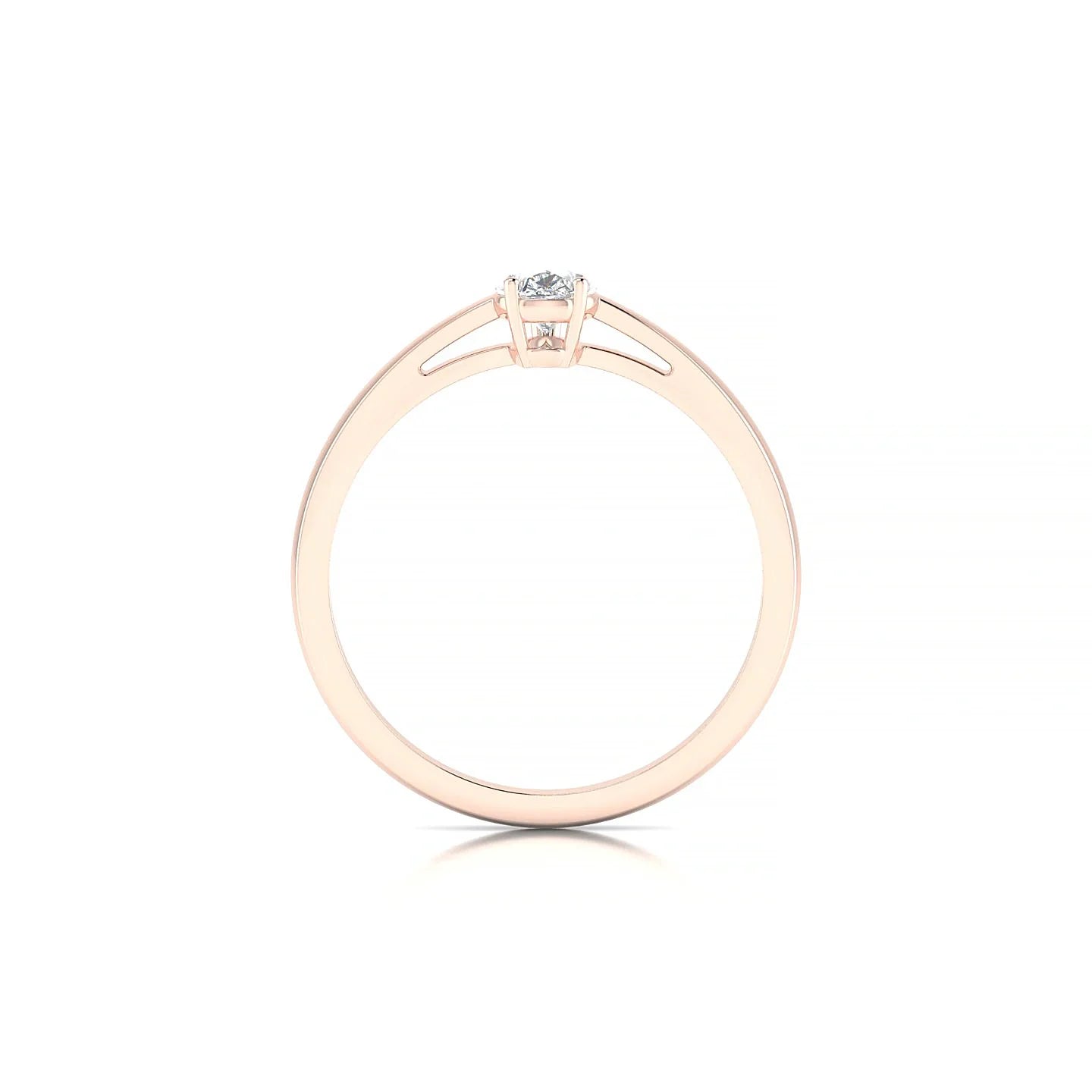 Zenith | 18k Rose Gold 6 x 4 mm Pear Diamond Ring