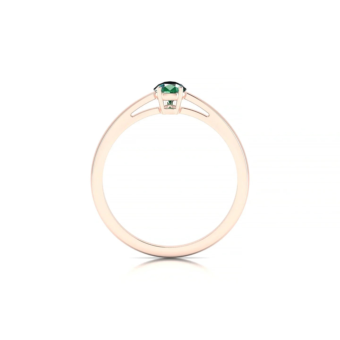Zenith | 18k Rose Gold 6 x 4 mm Pear Emerald Ring