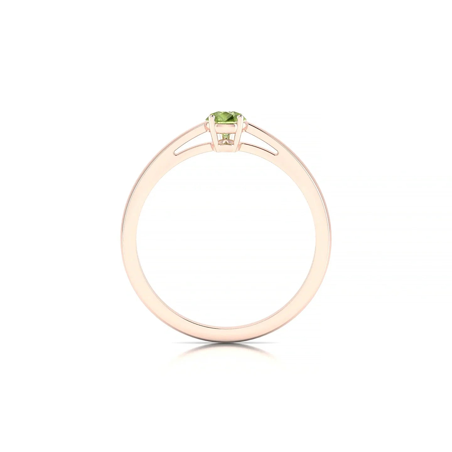 Zenith | 18k Rose Gold 6 x 4 mm Pear Peridot Ring