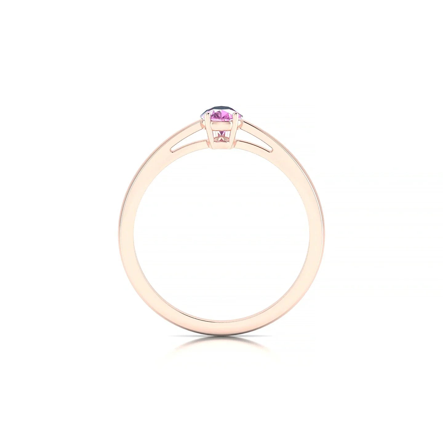 Zenith | 18k Rose Gold 6 x 4 mm Pear Pink Sapphire Ring