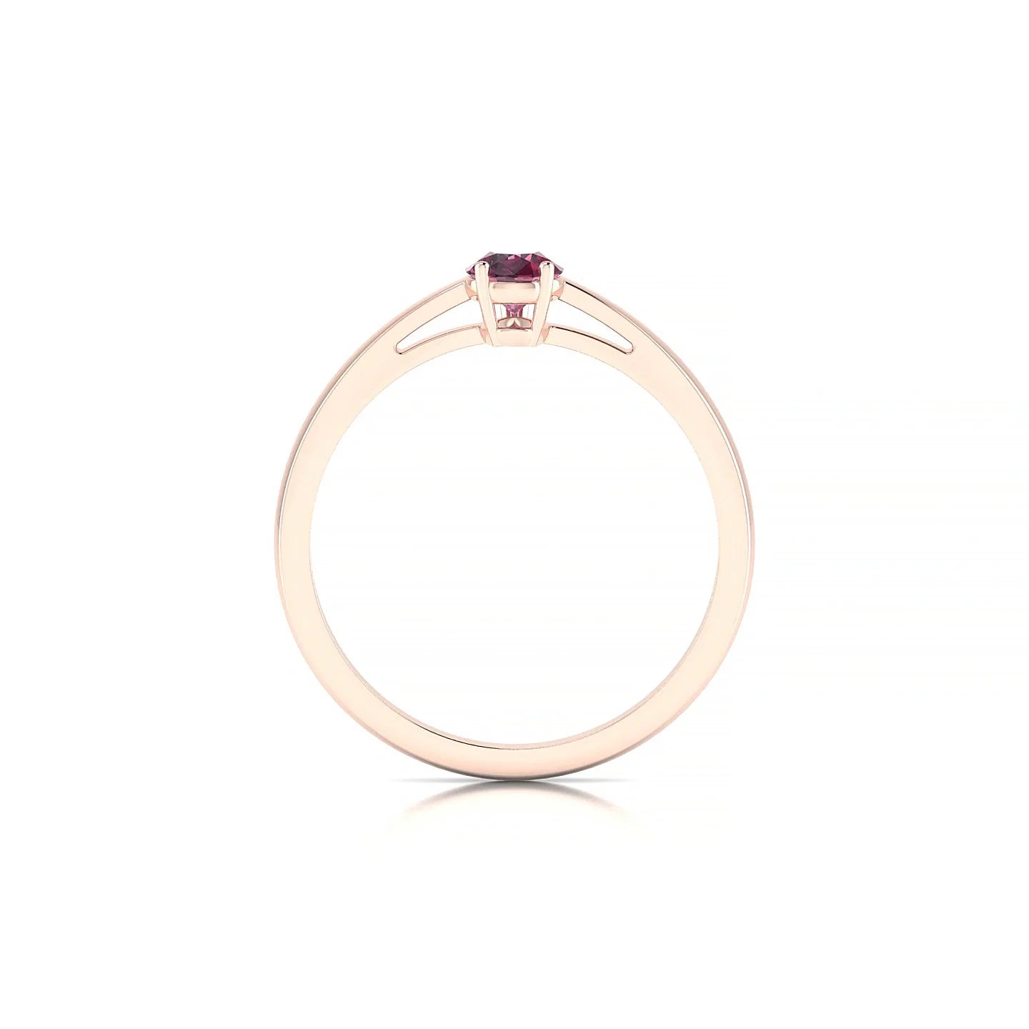 Zenith | 18k Rose Gold 6 x 4 mm Pear Rhodolite Ring