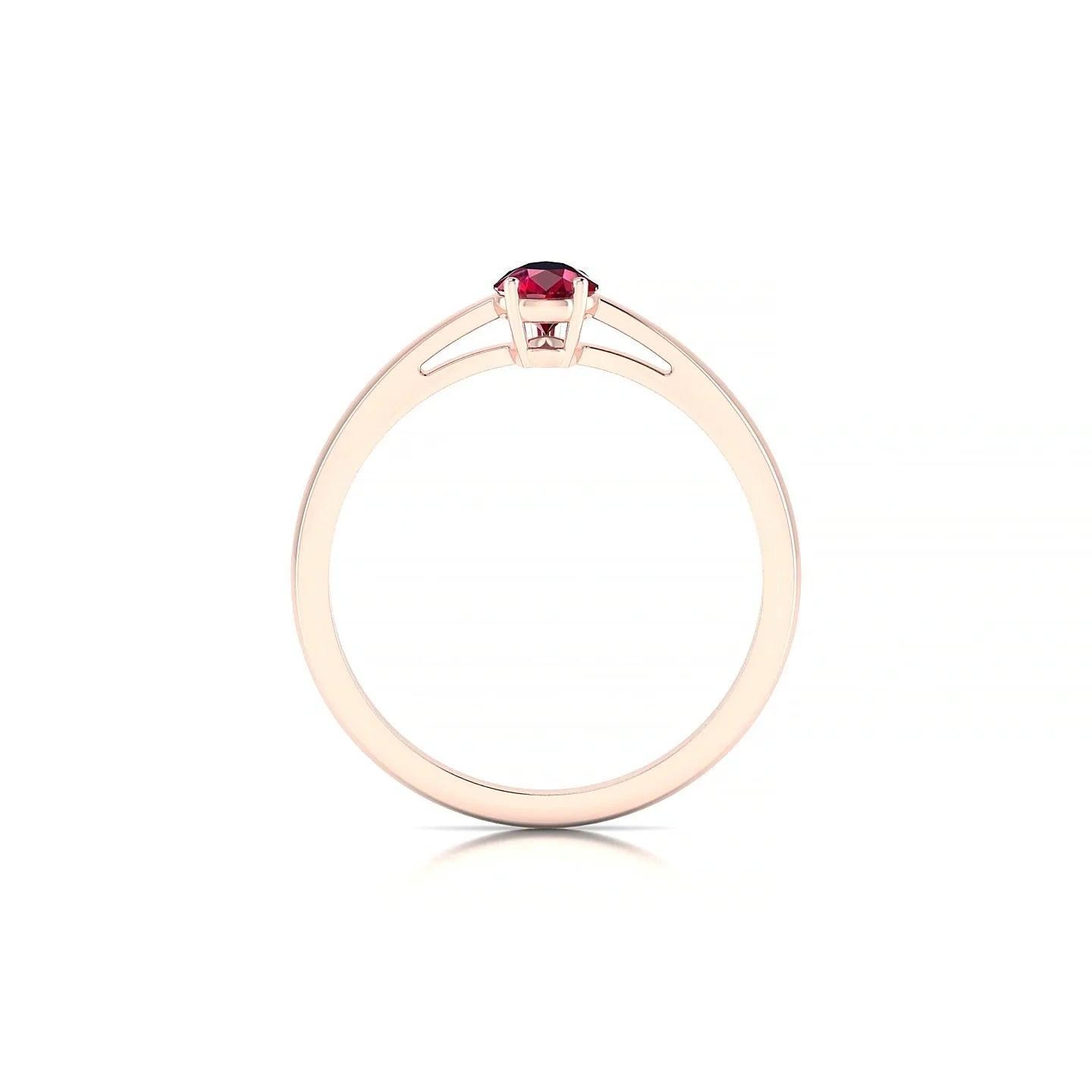 Zenith | 18k Rose Gold 6 x 4 mm Pear Ruby Ring