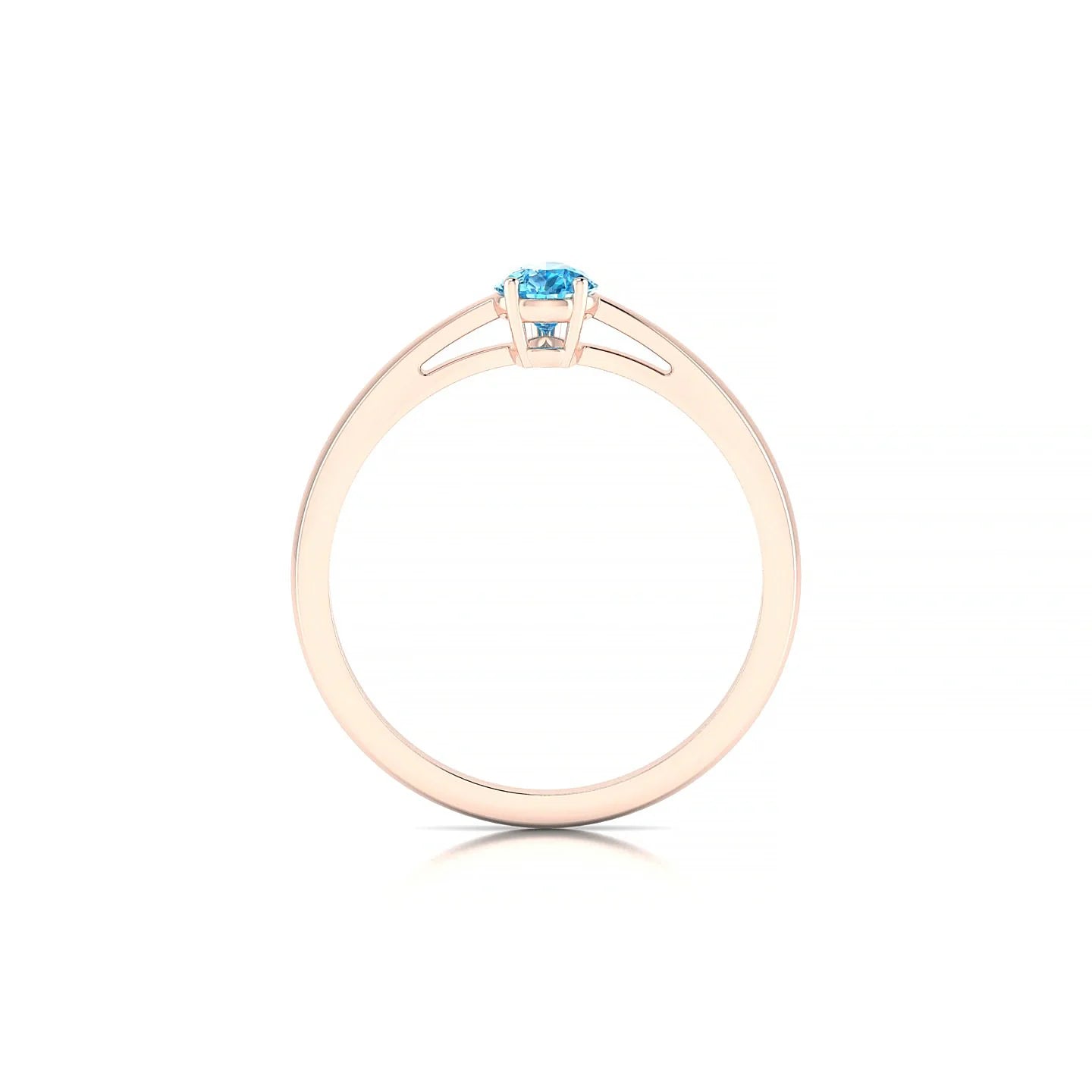 Zenith | 18k Rose Gold 6 x 4 mm Pear Topaz Ring