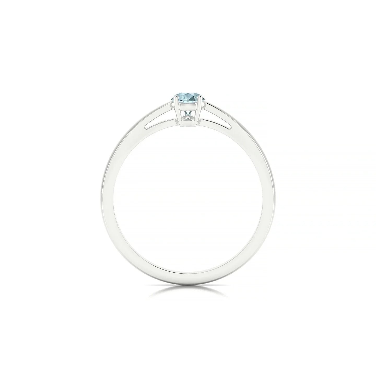 Zenith | 18k White Gold 6 x 4 mm Pear Aquamarine Ring