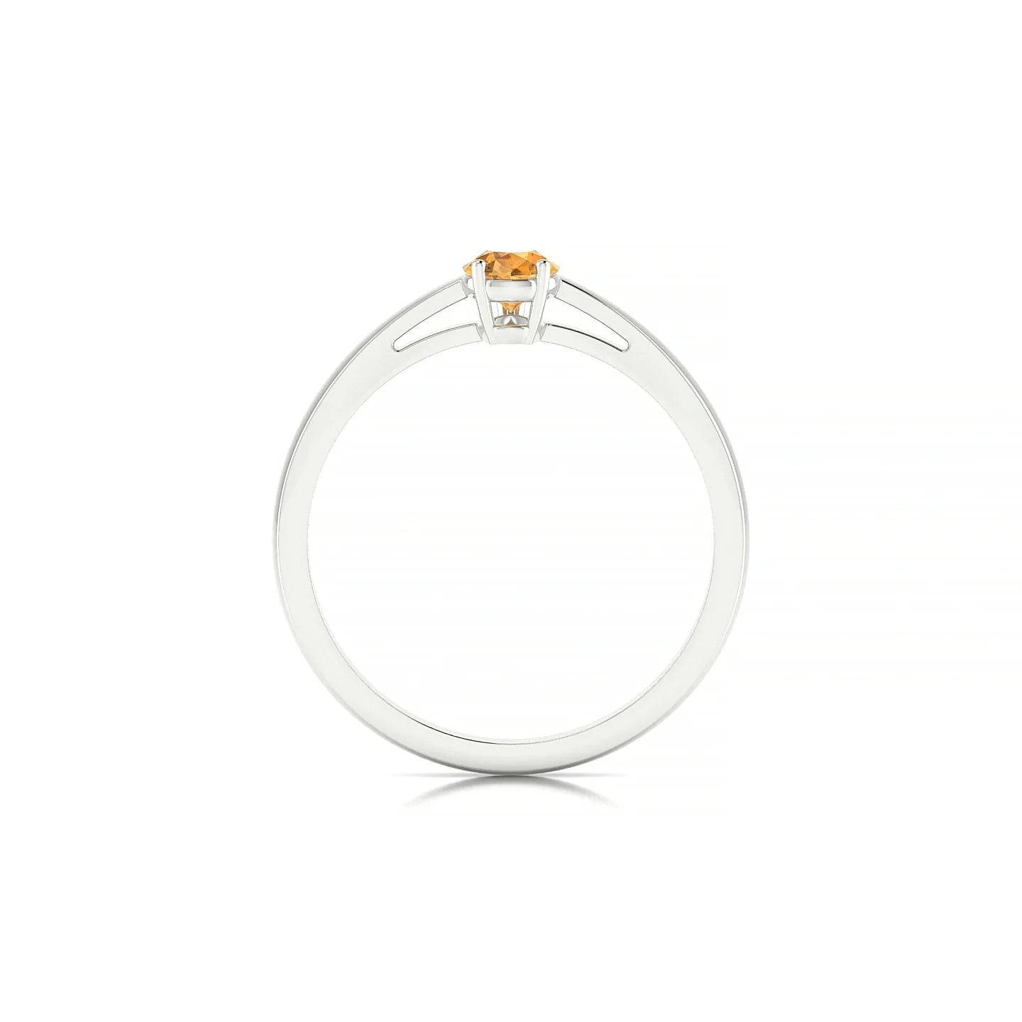Zenith | 18k White Gold 6 x 4 mm Pear Citrine Ring