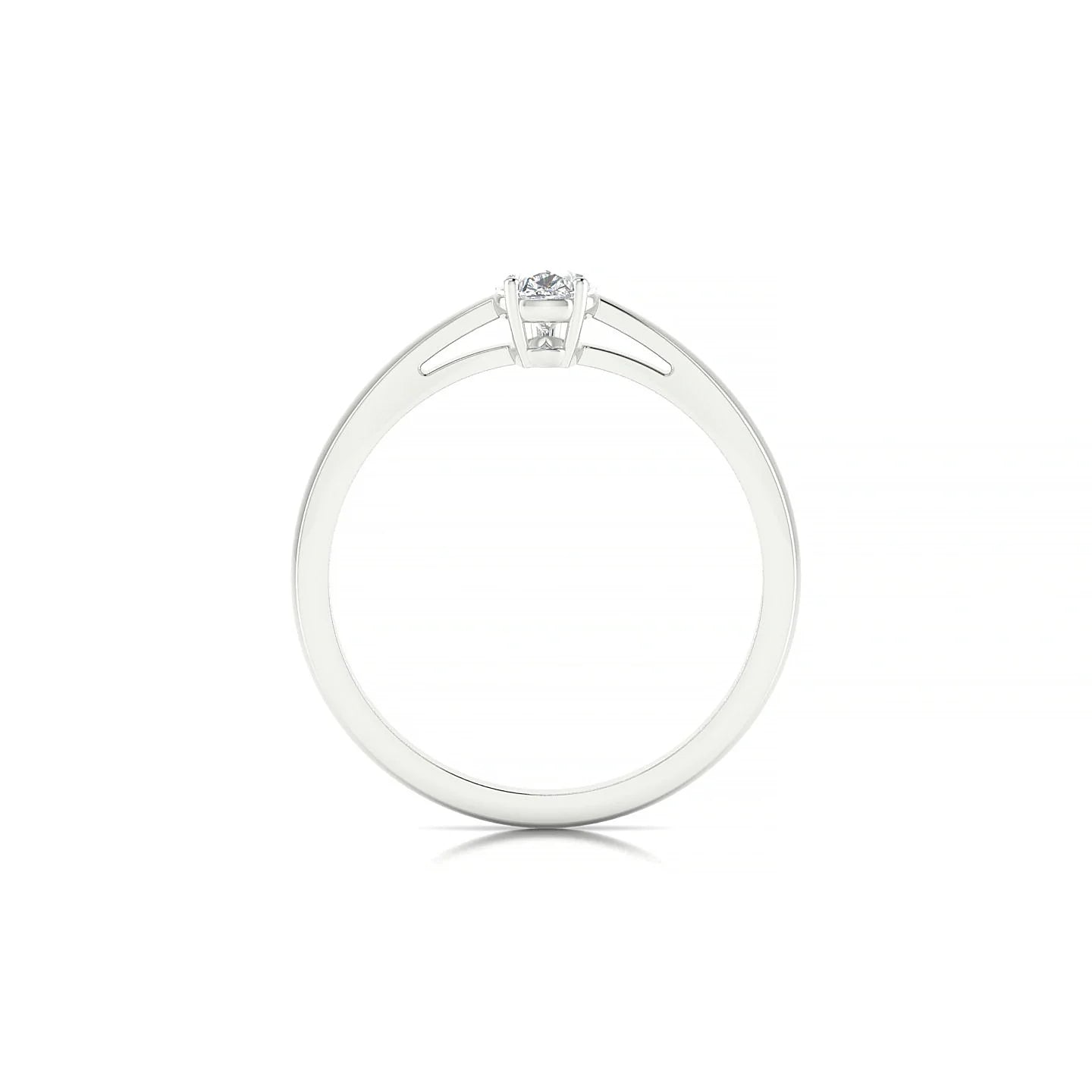 Zenith | 18k White Gold 6 x 4 mm Pear Diamond Ring