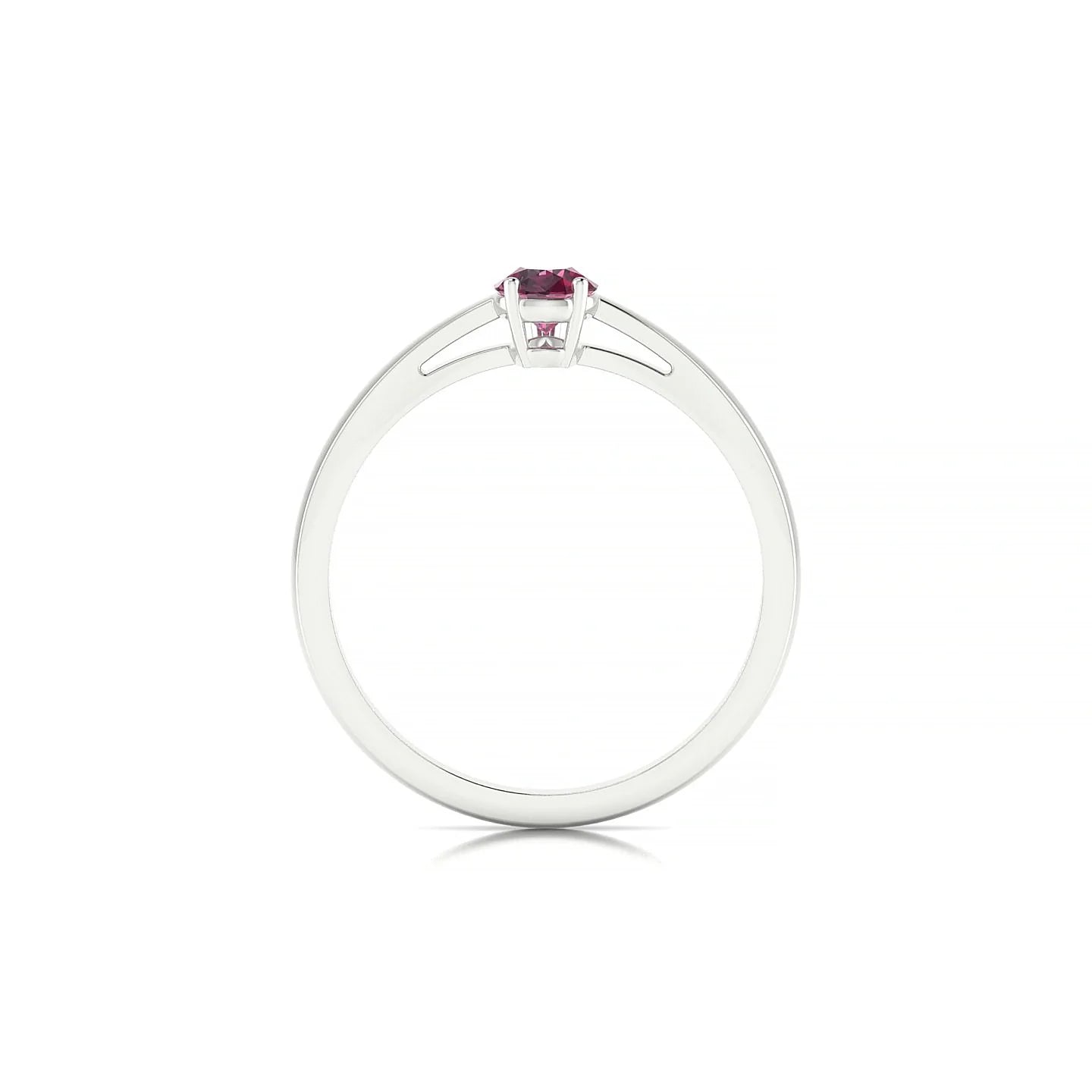 Zenith | 18k White Gold 6 x 4 mm Pear Rhodolite Ring