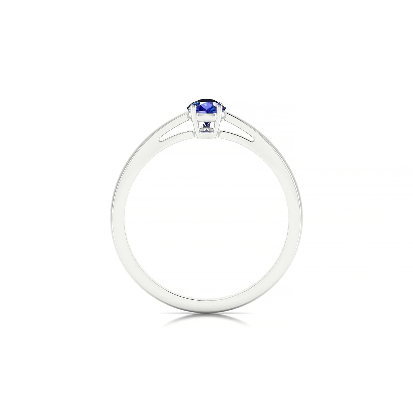 Zenith | 18k White Gold 6 x 4 mm Pear Sapphire Ring