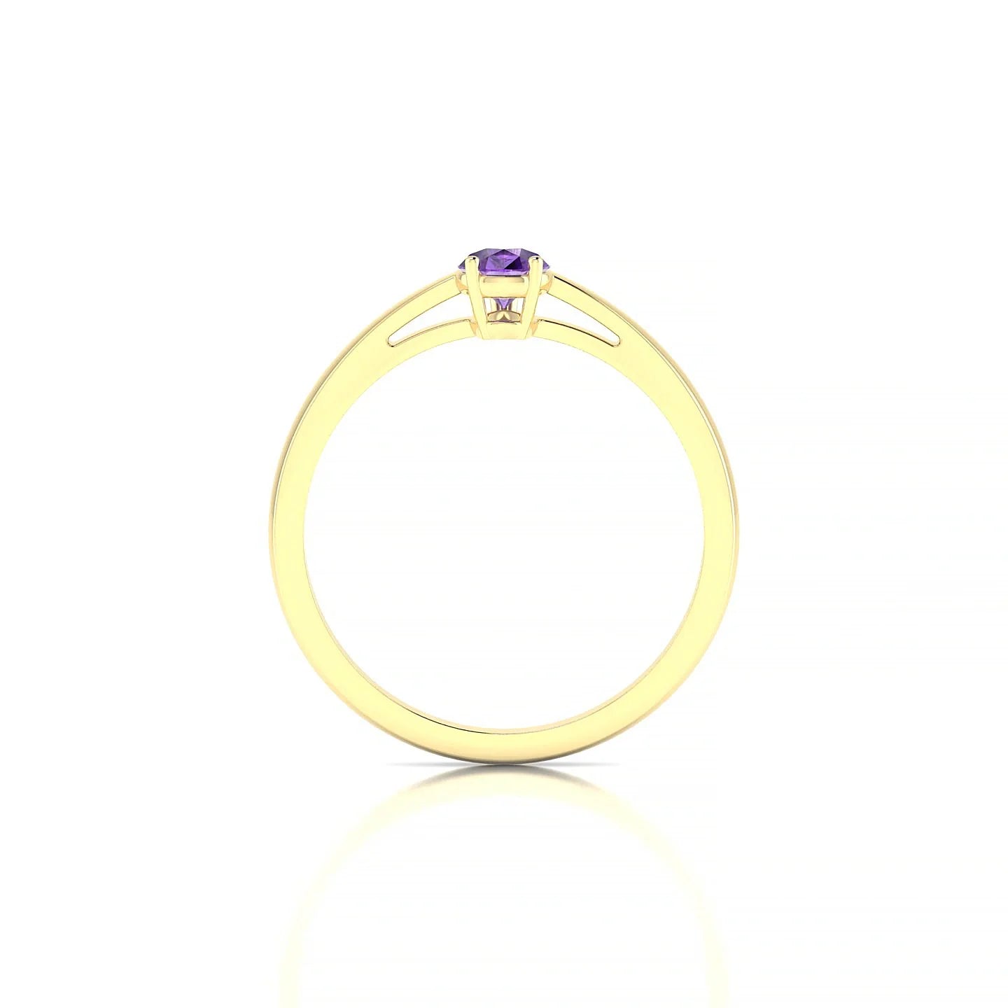 Zenith | 18k Yellow Gold 6 x 4 mm Pear Amethyst Ring