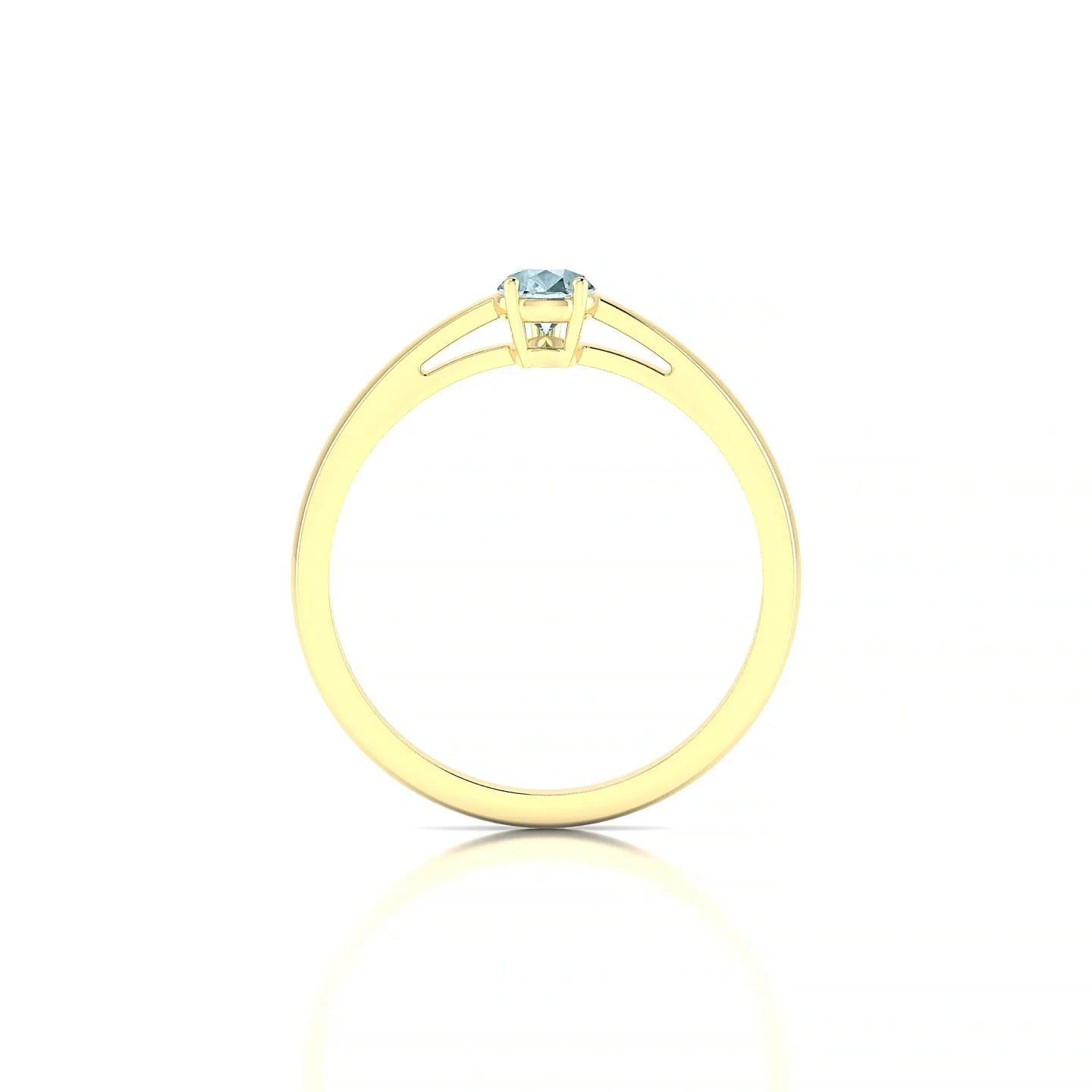 Zenith | 18k Yellow Gold 6 x 4 mm Pear Aquamarine Ring