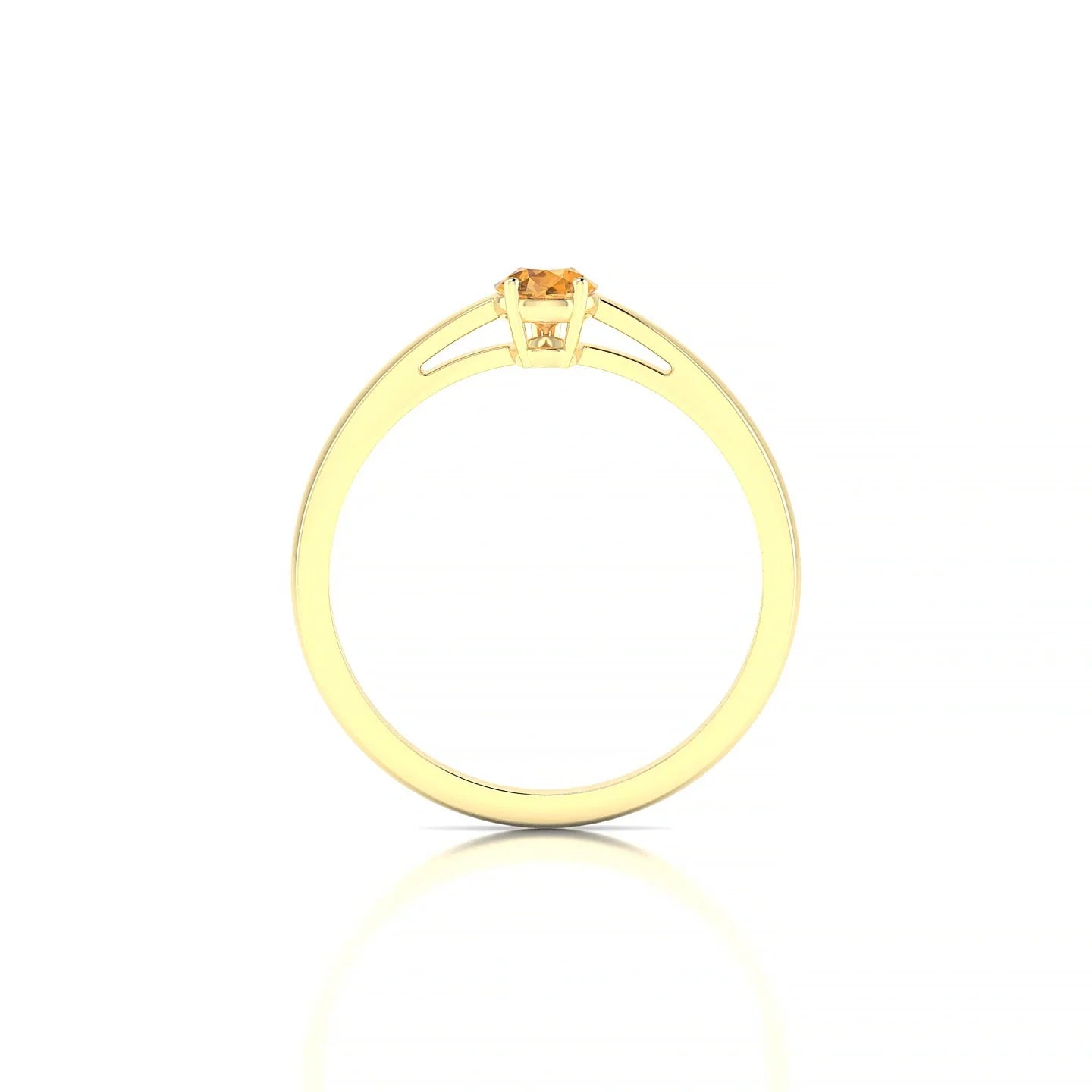 Zenith | 18k Yellow Gold 6 x 4 mm Pear Citrine Ring