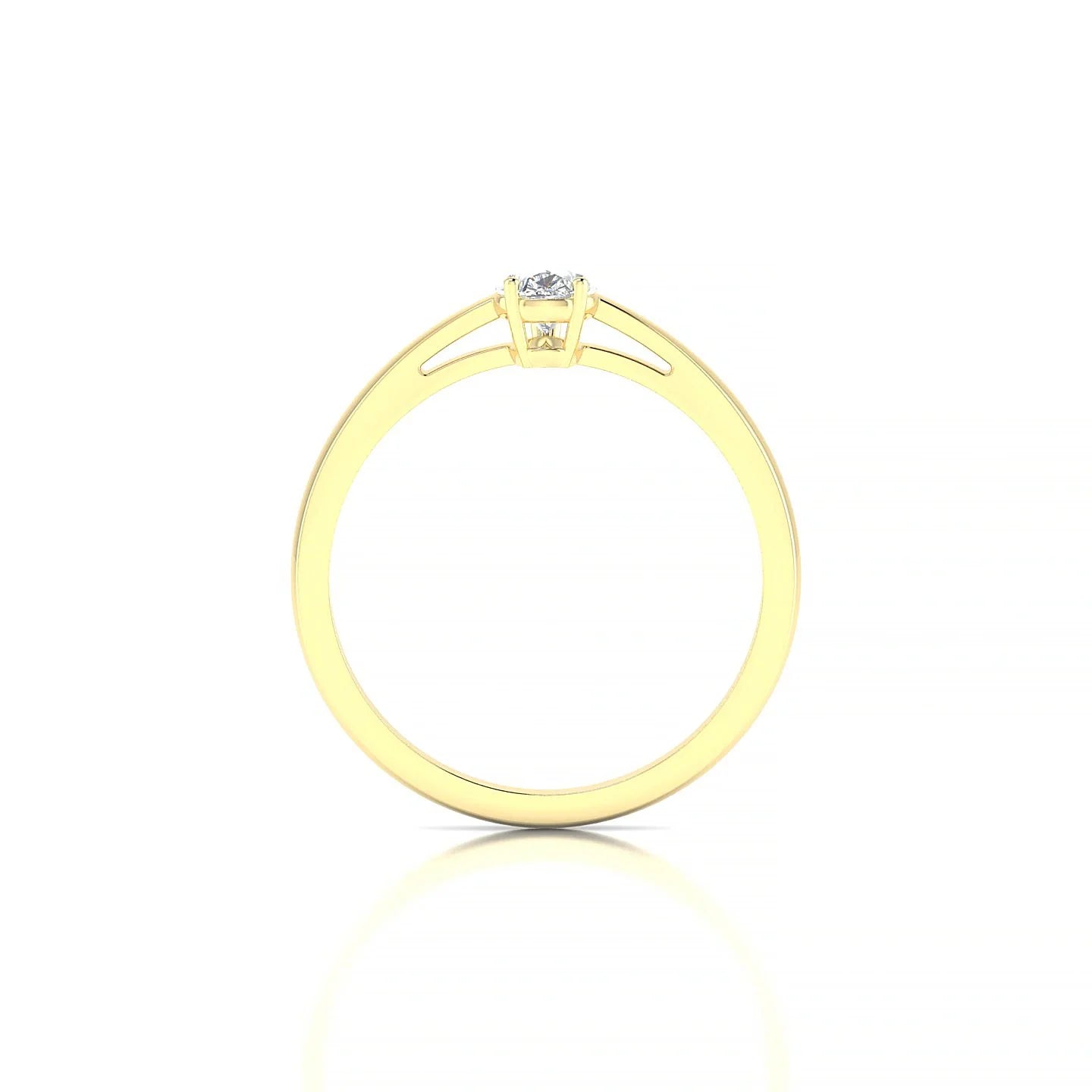 Zenith | 18k Yellow Gold 6 x 4 mm Pear Diamond Ring