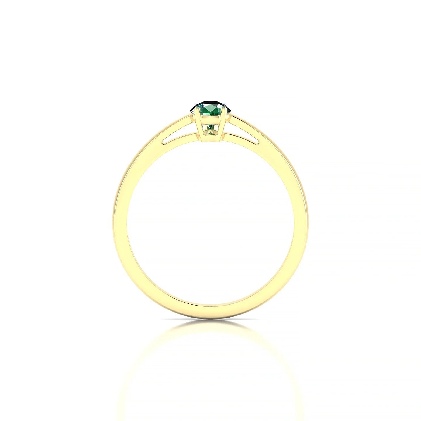 Zenith | 18k Yellow Gold 6 x 4 mm Pear Emerald Ring