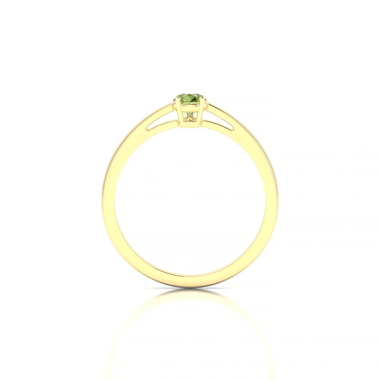 Zenith | 18k Yellow Gold 6 x 4 mm Pear Peridot Ring