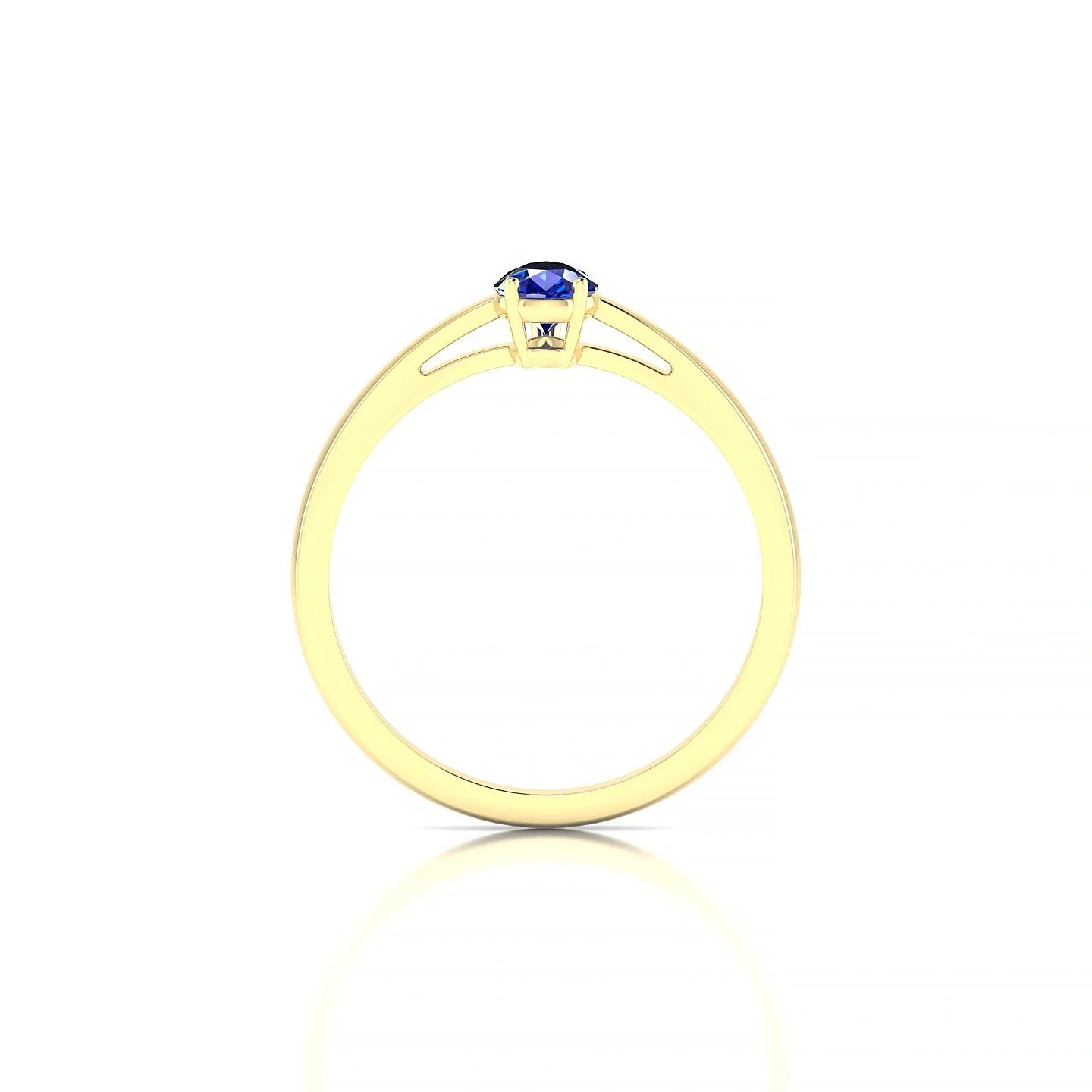 Zenith | 18k Yellow Gold 6 x 4 mm Pear Sapphire Ring