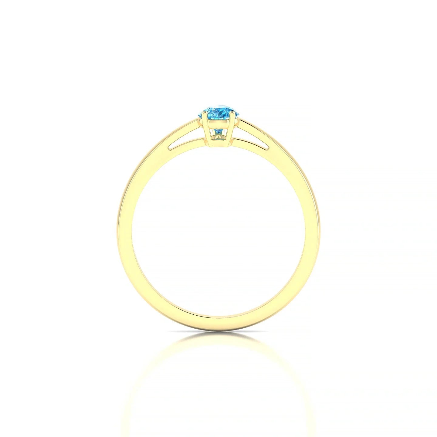 Zenith | 18k Yellow Gold 6 x 4 mm Pear Topaz Ring
