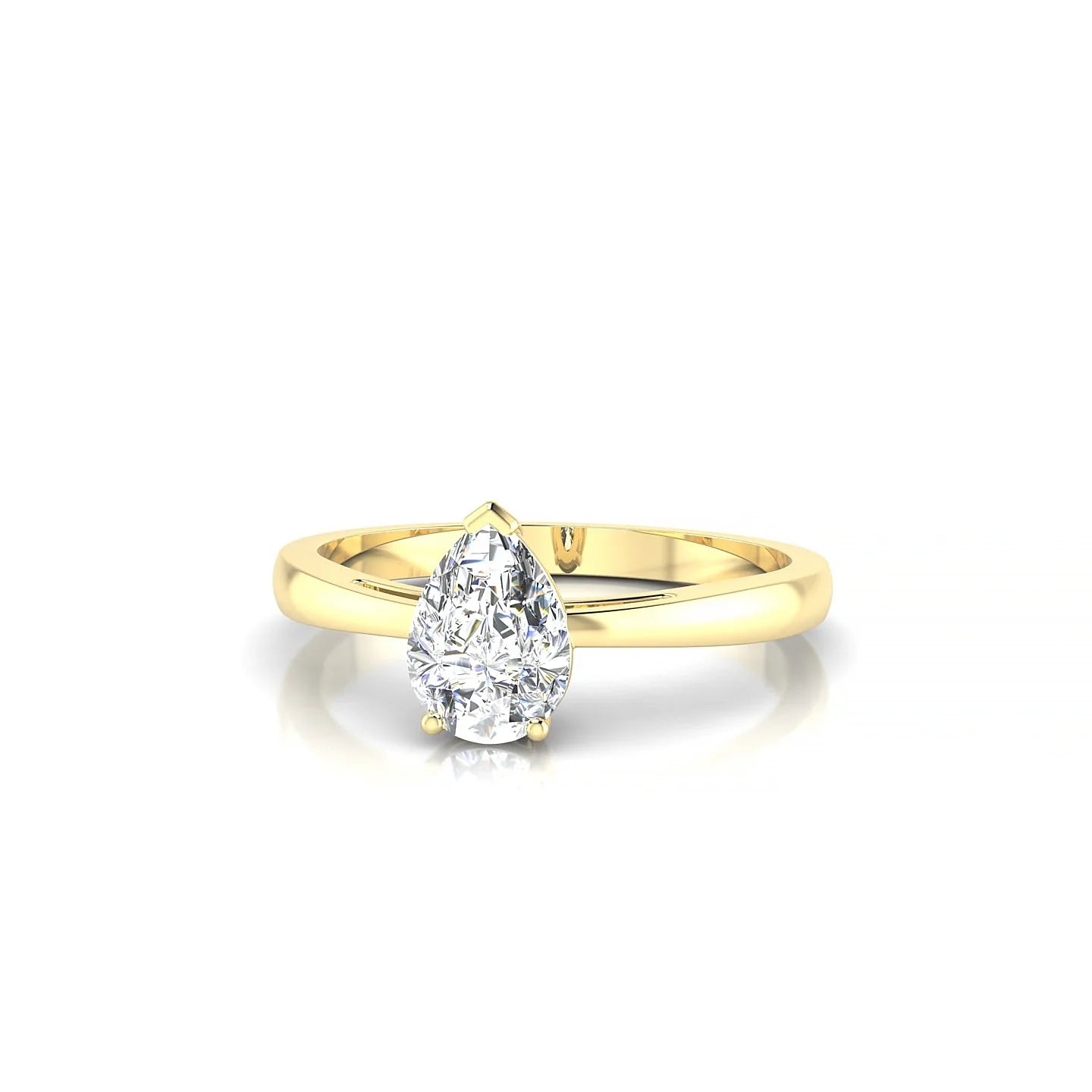 Zenith | 18k Yellow Gold 7 x 5 mm Pear Diamond Ring