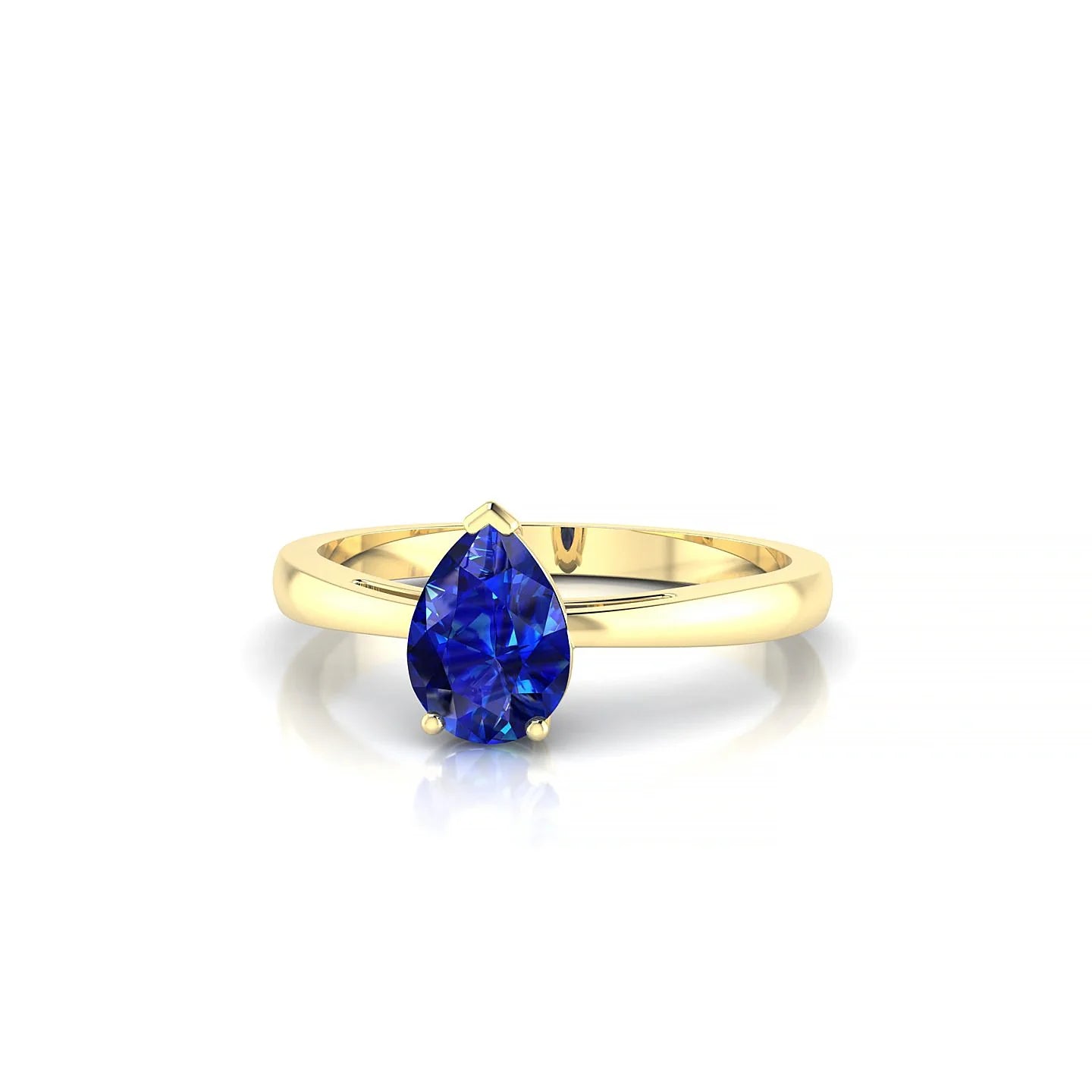Zenith | 18k Yellow Gold 7 x 5 mm Pear Sapphire Ring