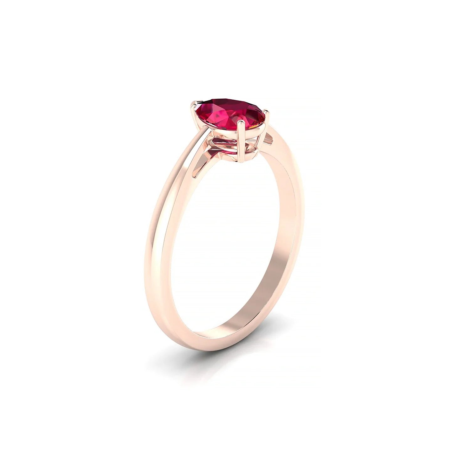 Zenith | 18k Rose Gold 7 x 5 mm Pear Ruby Ring