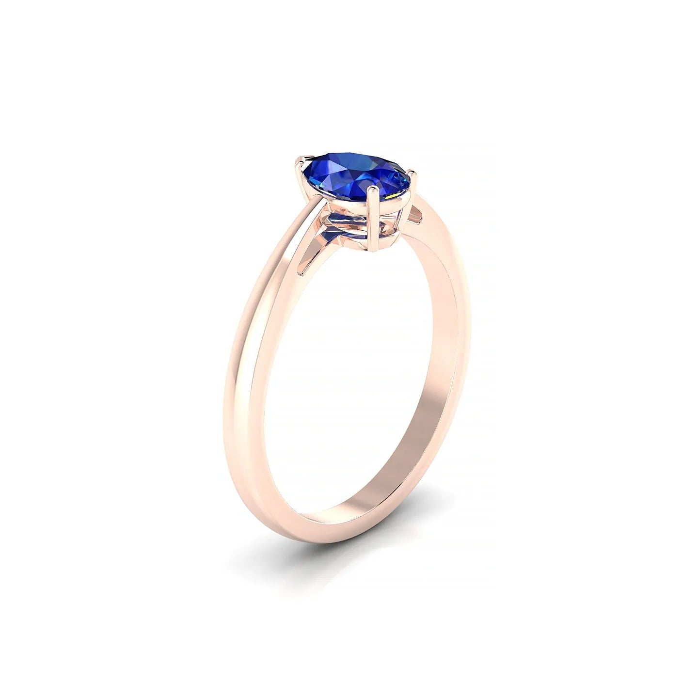 Zenith | 18k Rose Gold 7 x 5 mm Pear Sapphire Ring