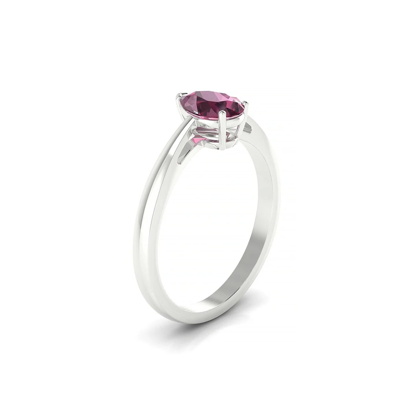 Zenith | 18k White Gold 7 x 5 mm Pear Rhodolite Ring
