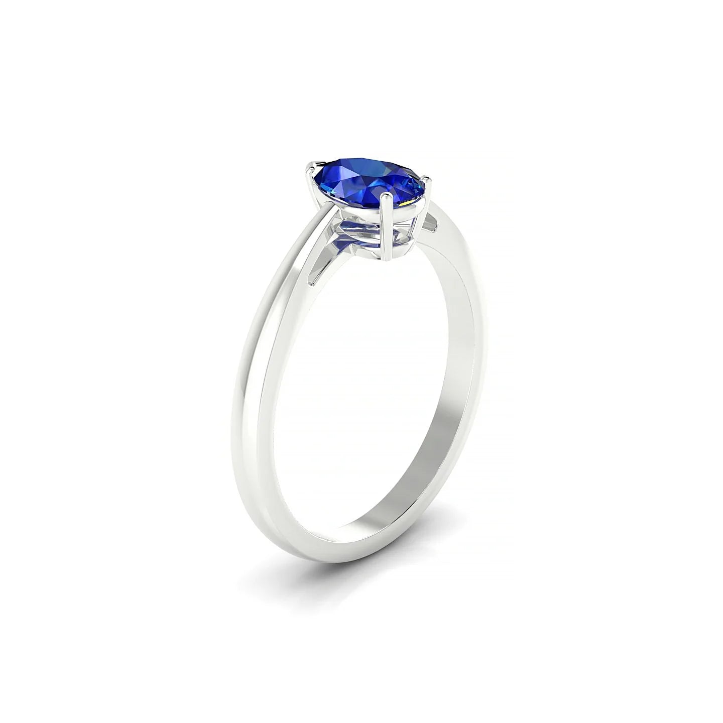 Zenith | 18k White Gold 7 x 5 mm Pear Sapphire Ring