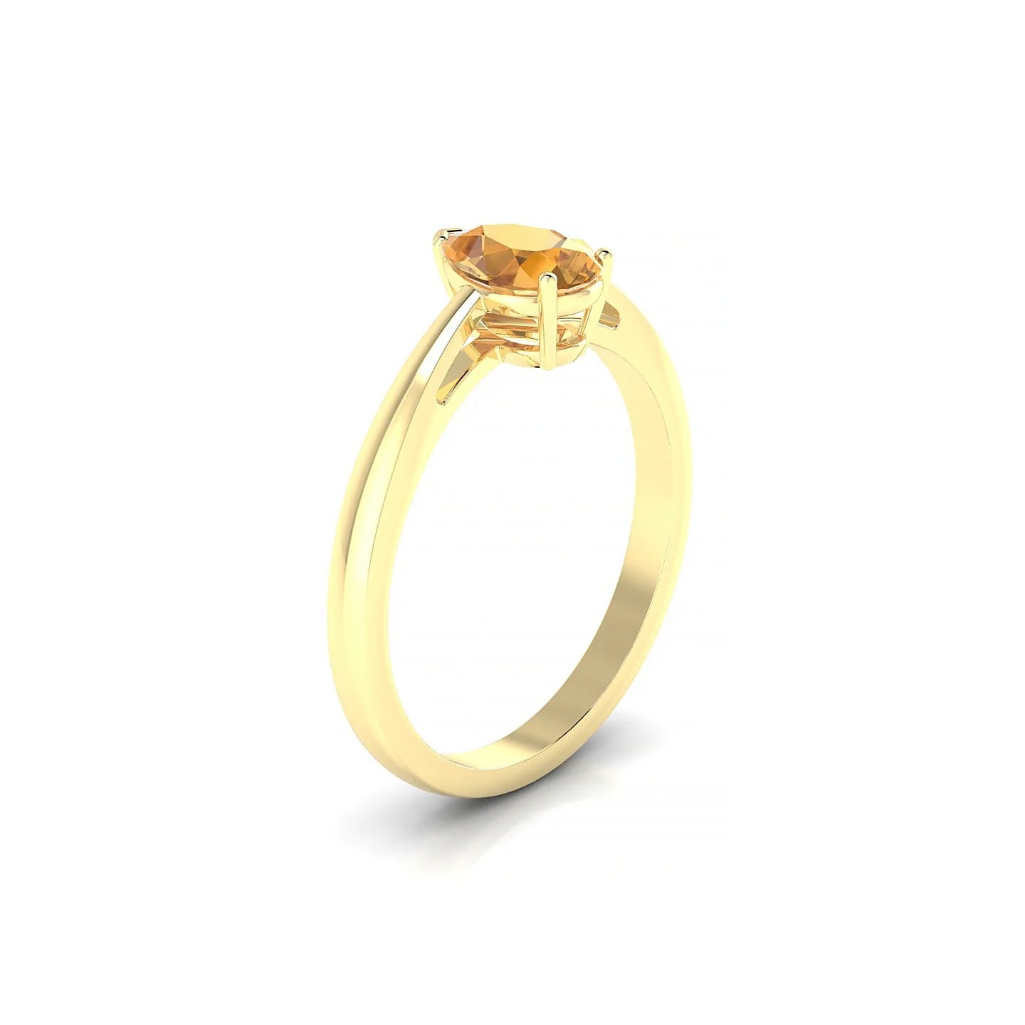 Zenith | 18k Yellow Gold 7 x 5 mm Pear Citrine Ring
