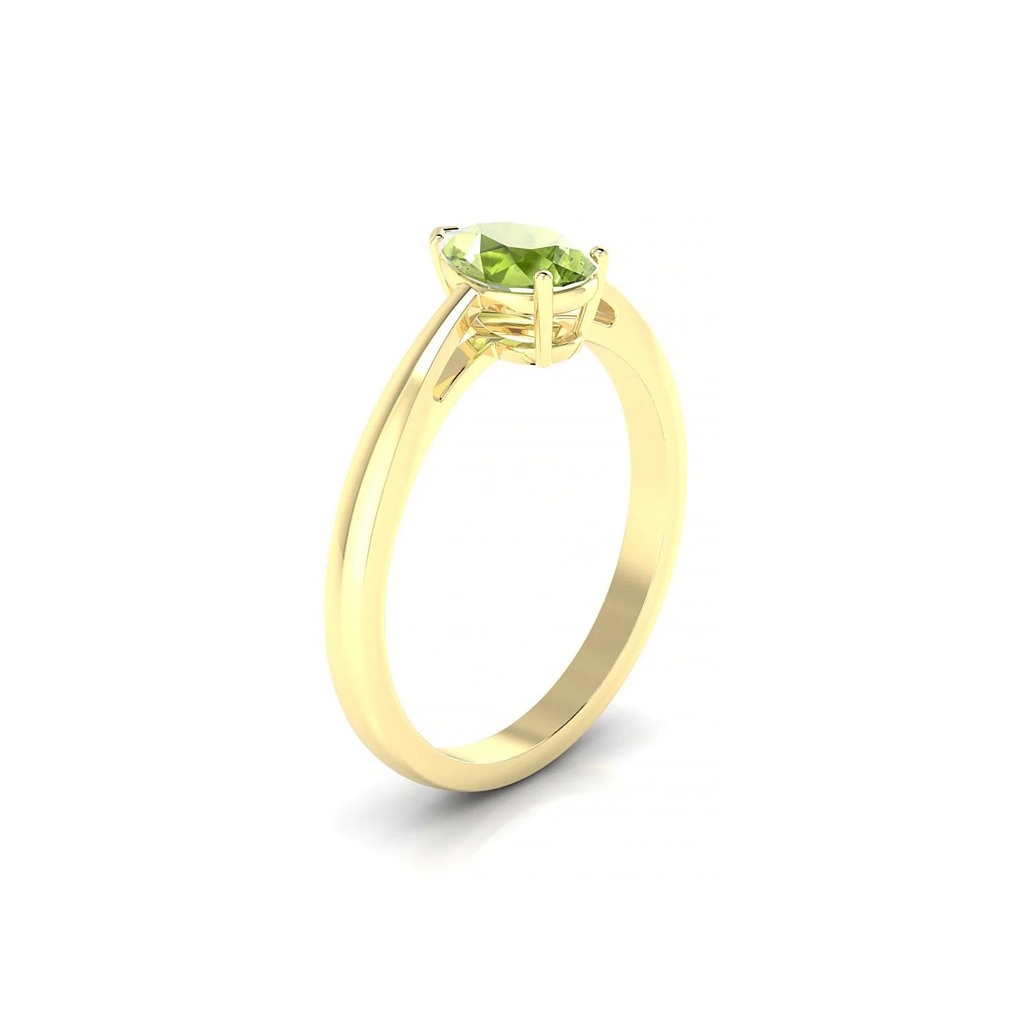 Zenith | 18k Yellow Gold 7 x 5 mm Pear Peridot Ring