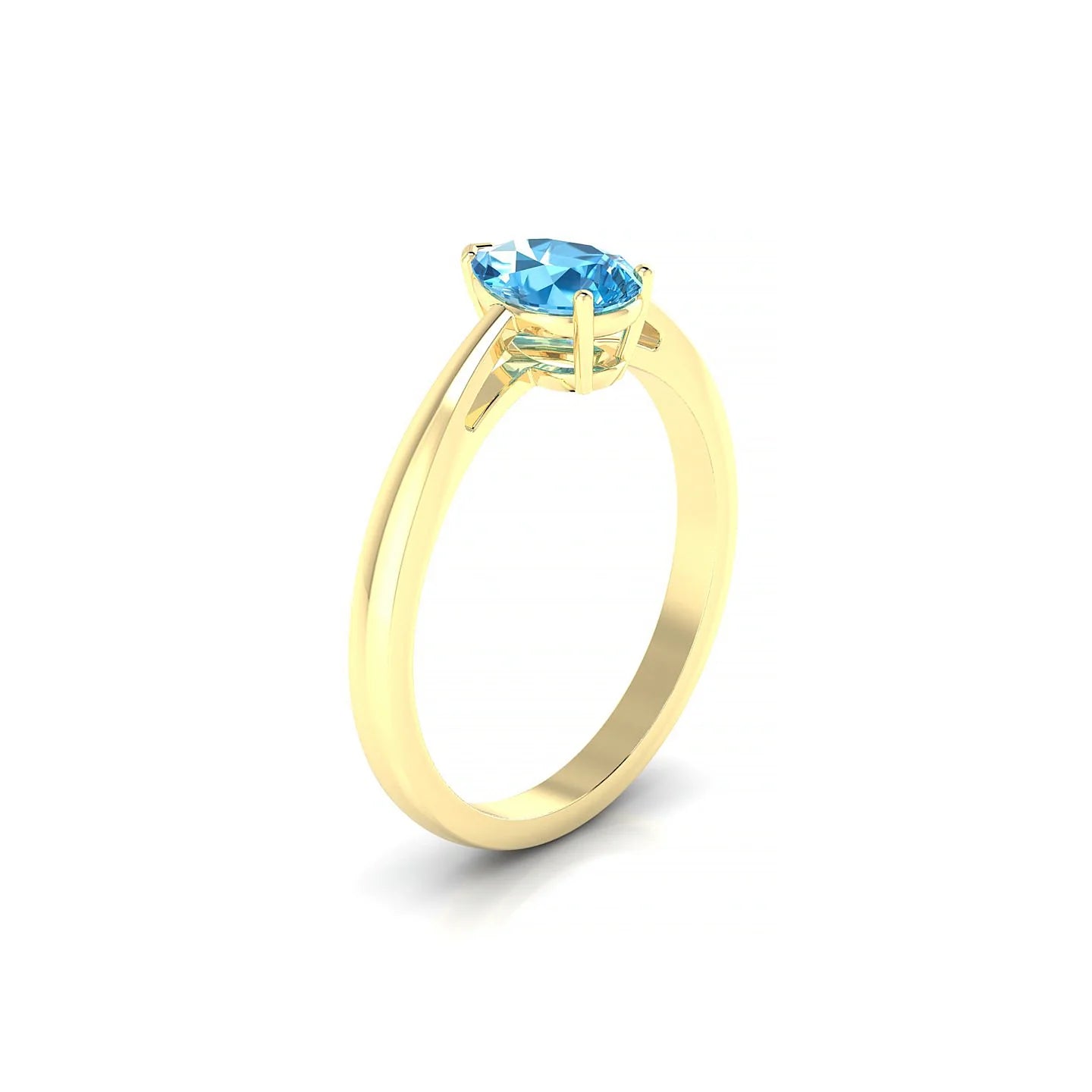 Zenith | 18k Yellow Gold 7 x 5 mm Pear Topaz Ring