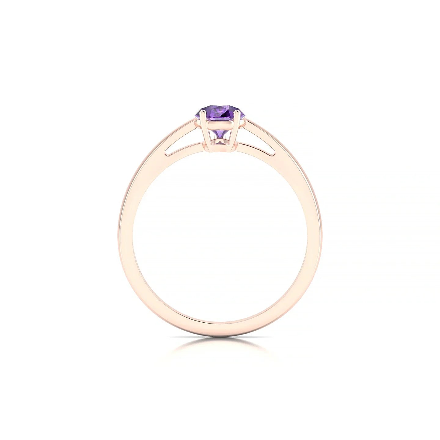 Zenith | 18k Rose Gold 7 x 5 mm Pear Amethyst Ring