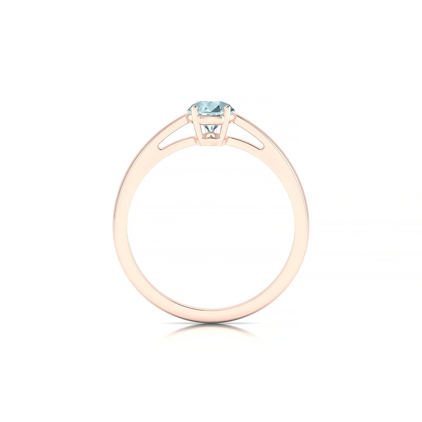 Zenith | 18k Rose Gold 7 x 5 mm Pear Aquamarine Ring