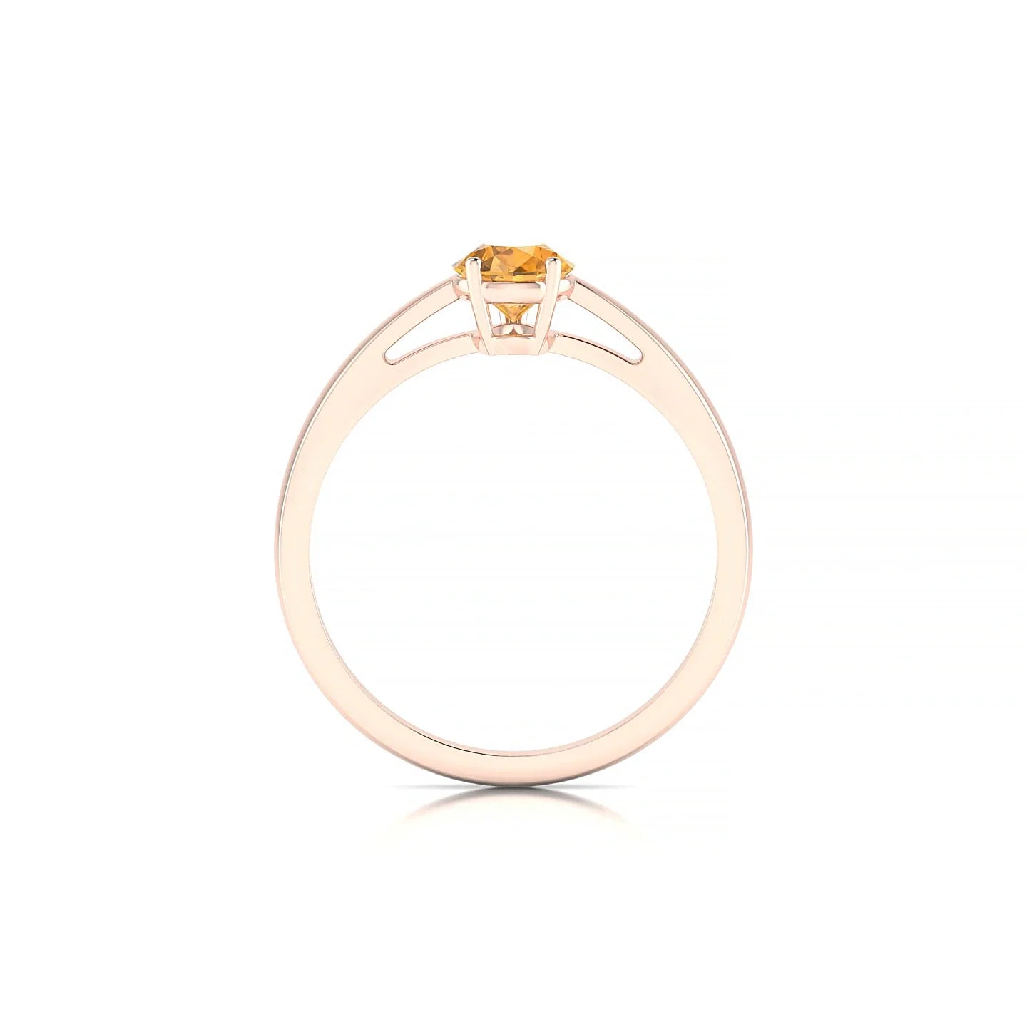 Zenith | 18k Rose Gold 7 x 5 mm Pear Citrine Ring